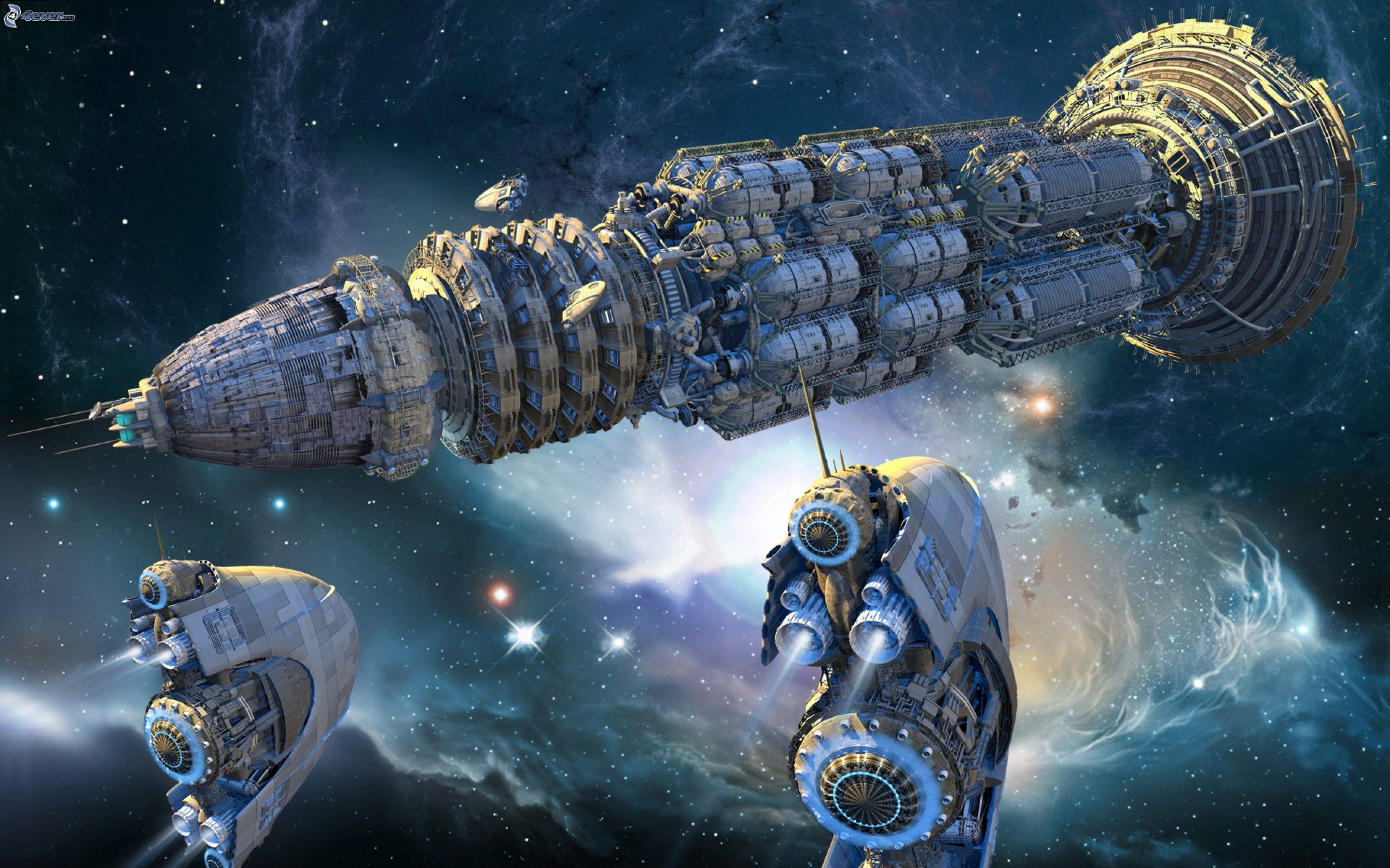 Spaceships-space-digital-art-Desktop Wallpaper HD : Wallpapers13.com