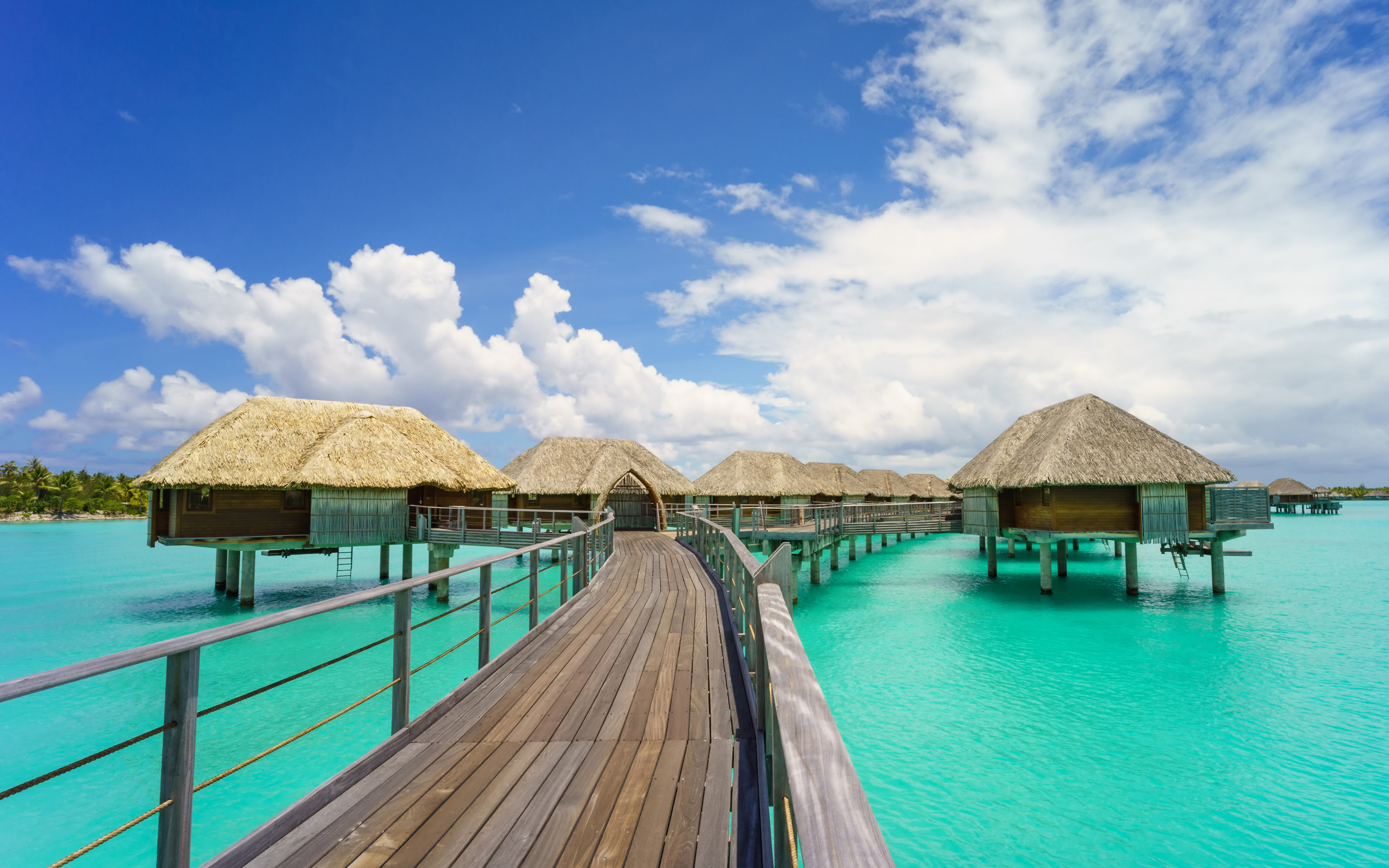 Tropical Paradise Resort Hut Sea Pier 1600x1200 Hd