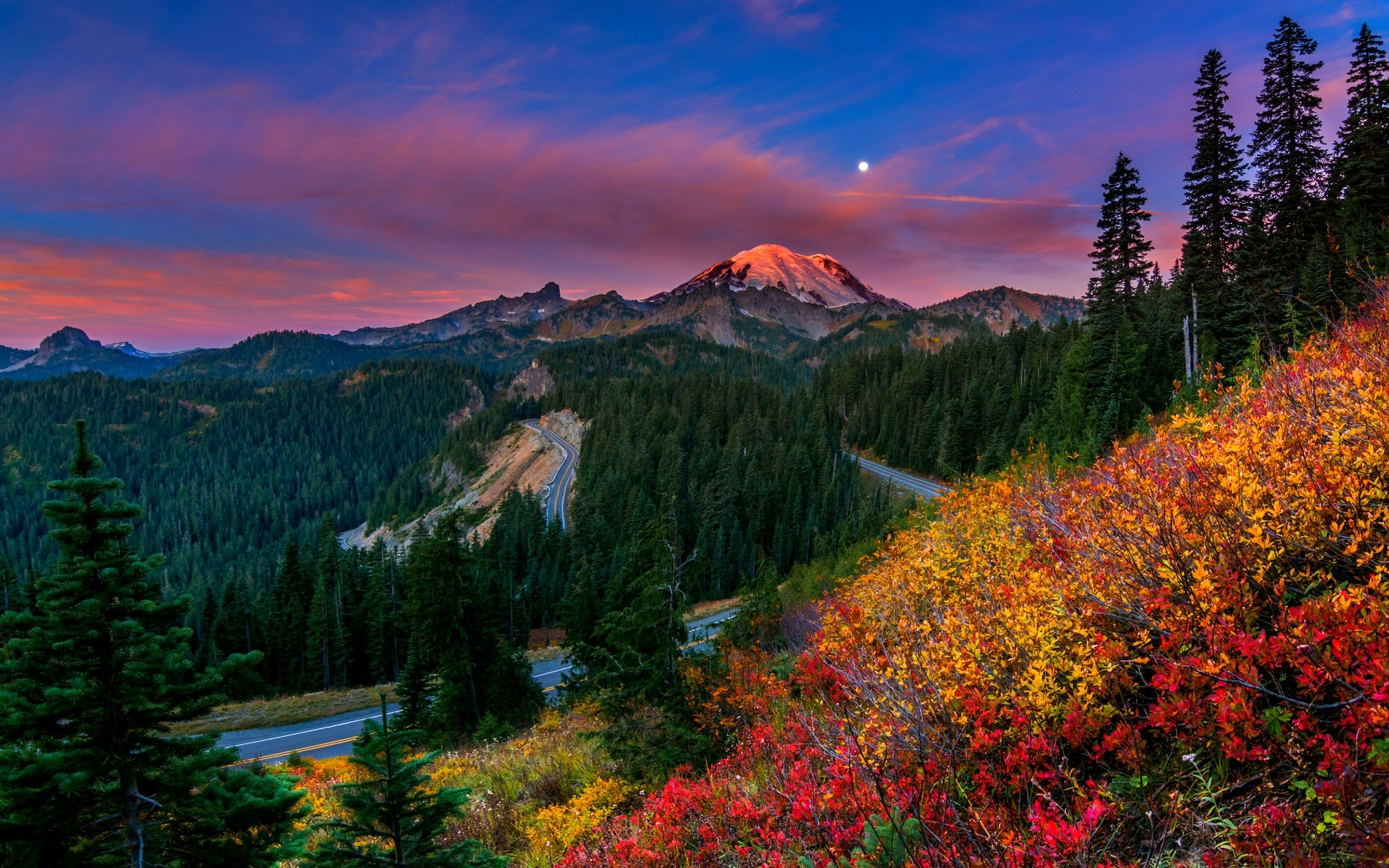 http://www.wallpapers13.com/wp-content/uploads/2016/03/Autumn-landscape-bushes-with-yellow-and-red-leaves-mountainous-peak-snow-pine-forest-red-cloud-moon.jpg
