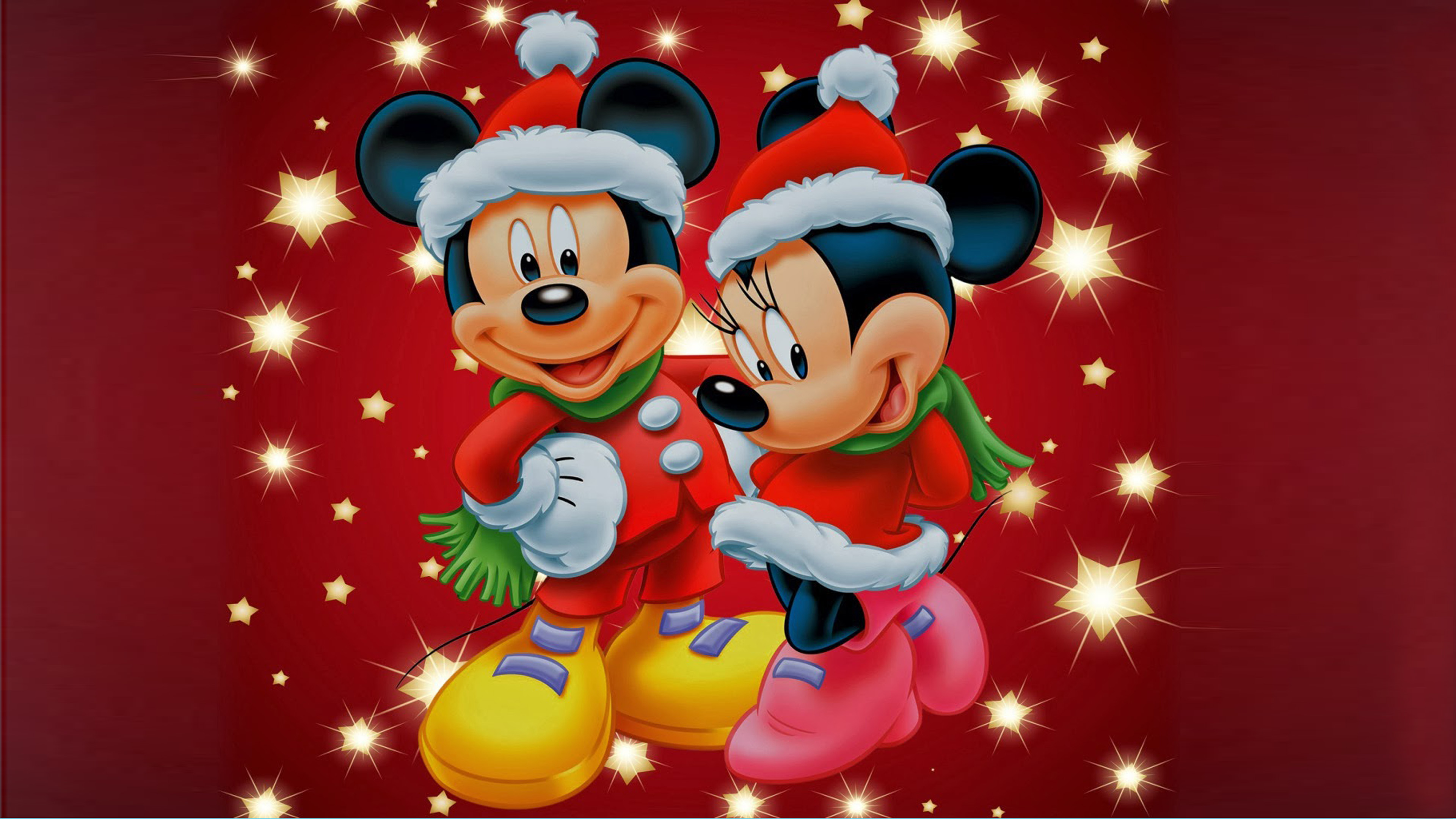 Mickey And Minnie Mouse Christmas Theme Desktop Wallpaper Hd For Mobile