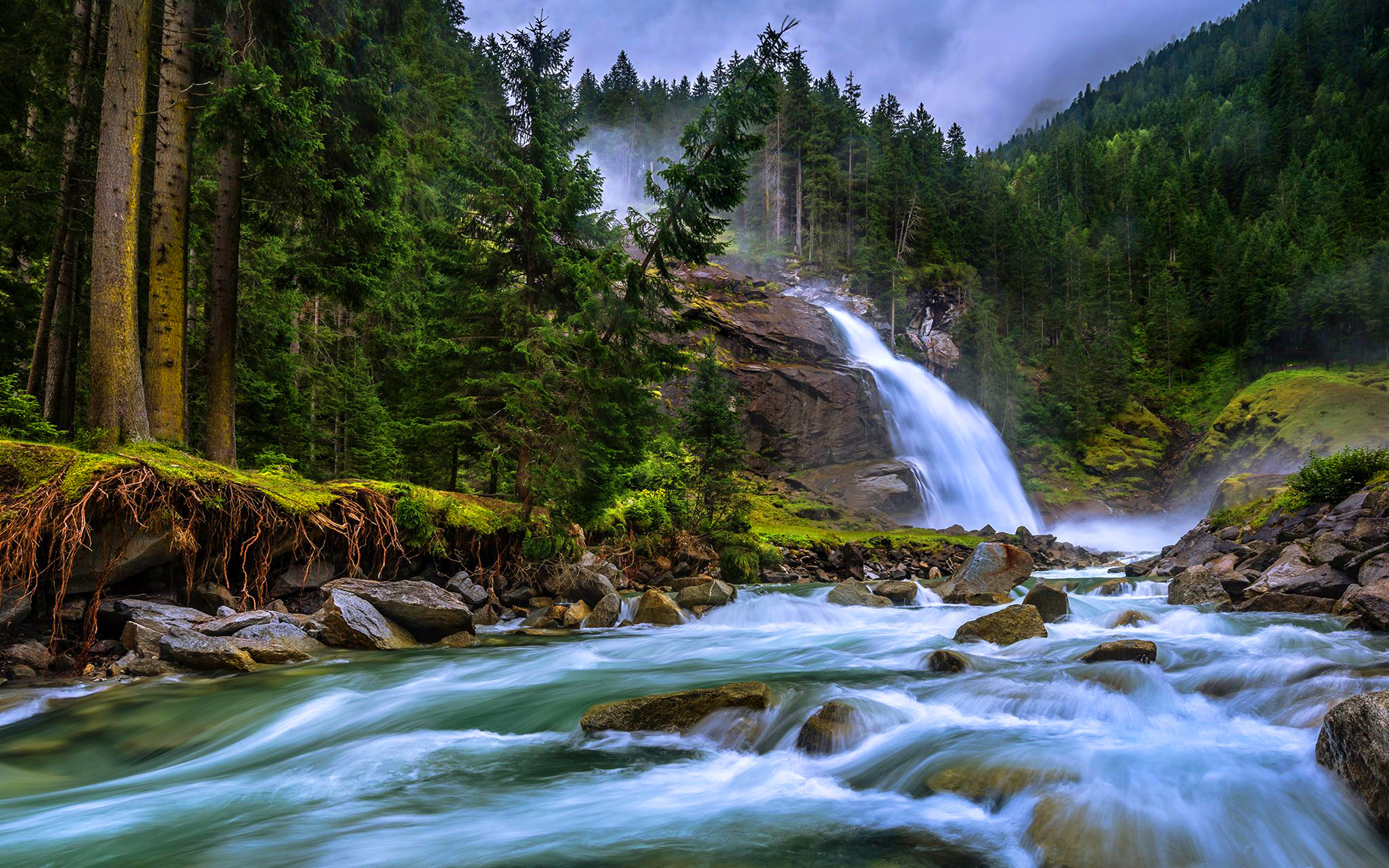 Krimml Waterfalls In Salzburg National Park Hohe Tauern Austria