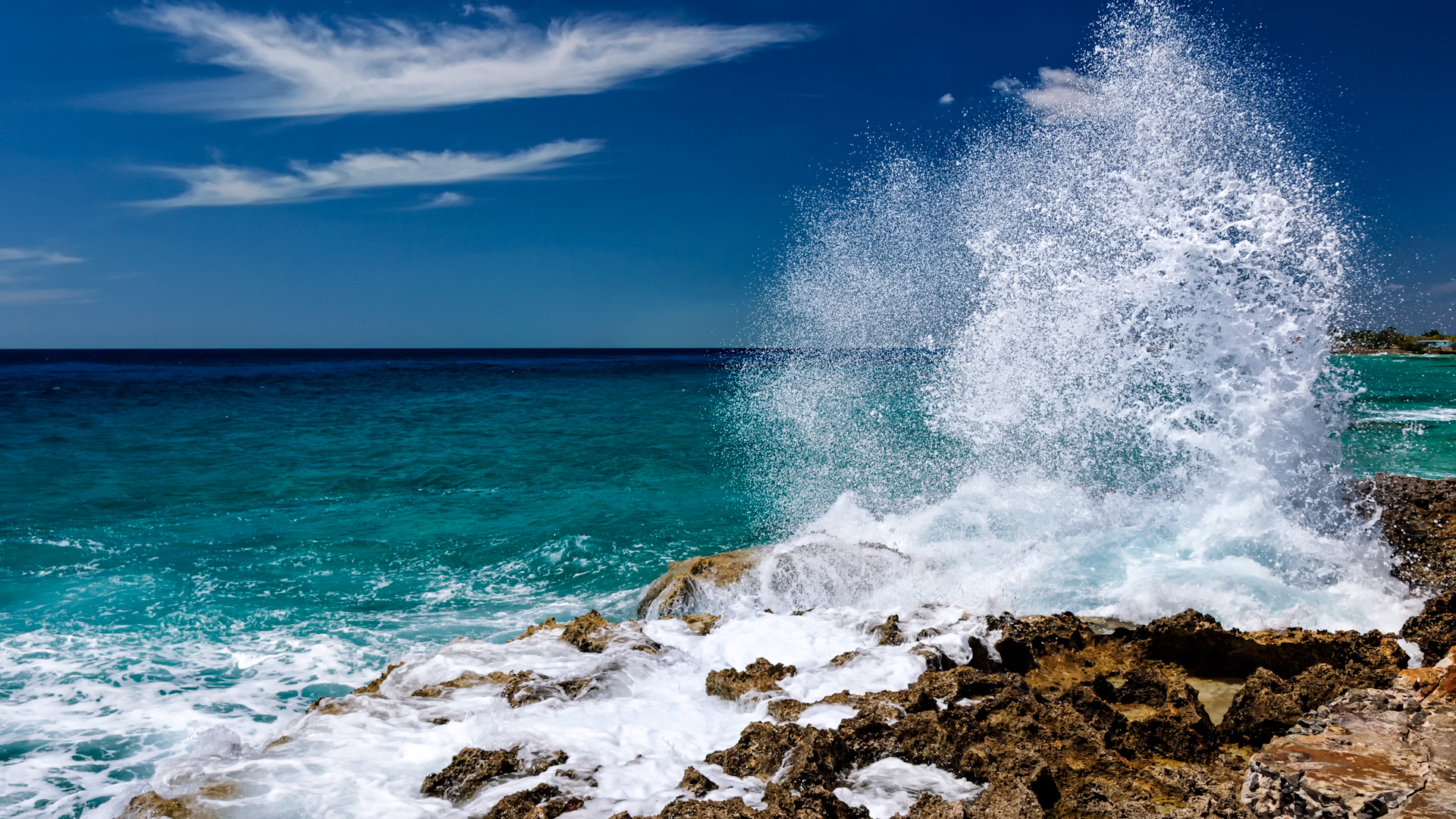 Sea Coast Sea Stones Waves Costa Rica Mexico Desktop Wallpapers Hd 