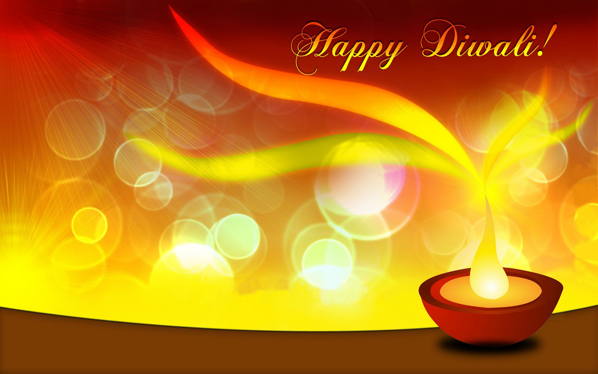 Happy Diwali Religious Background For Diwali Festival With Lamp