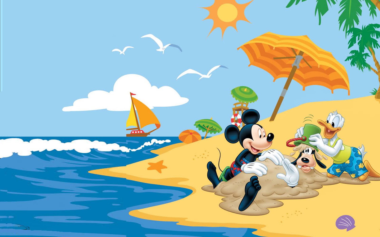 mickey mouse beach clipart - photo #34