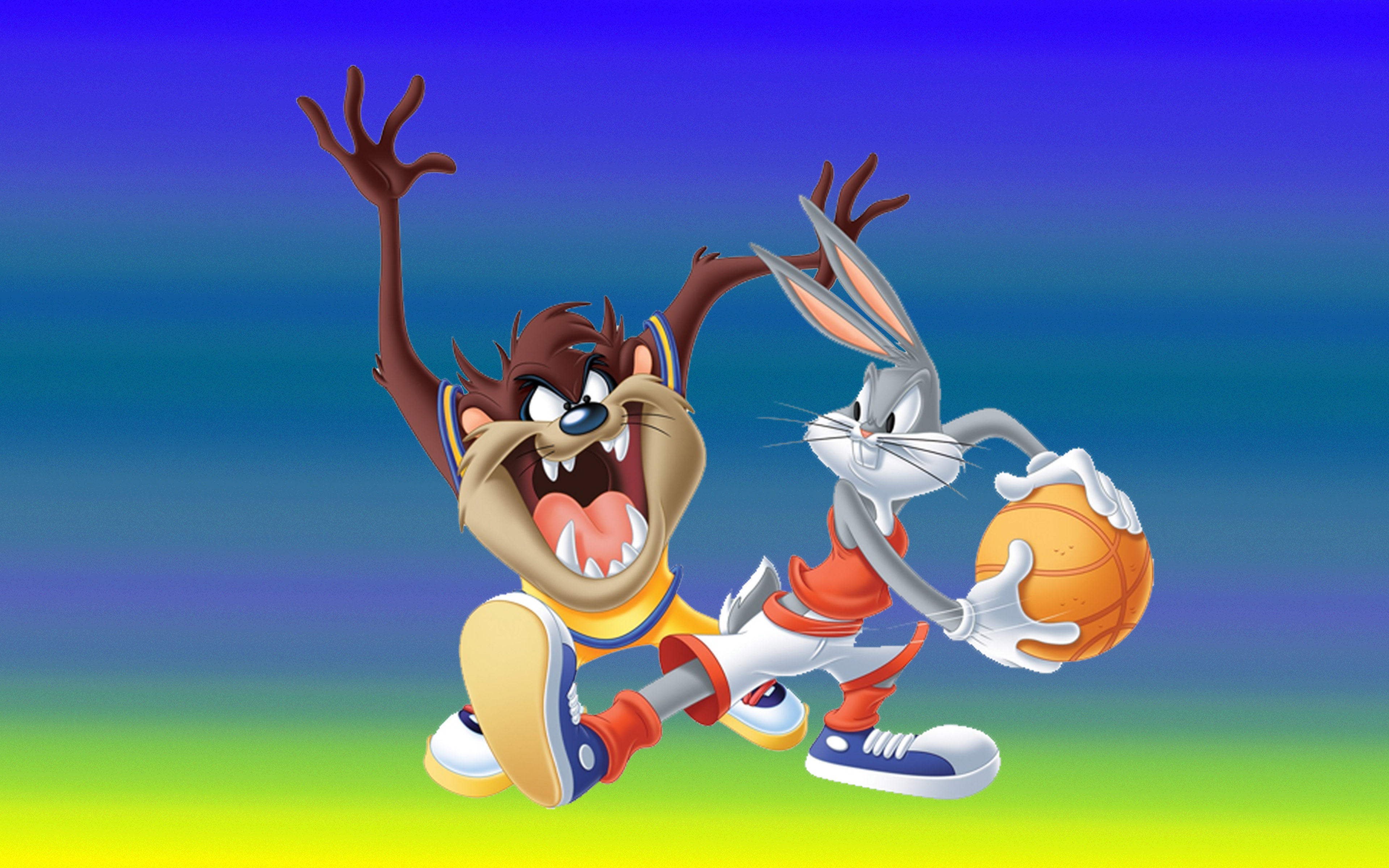 Bugs Bunny And Tasmanian Devi Basketball Player Looney Tunes Desktop