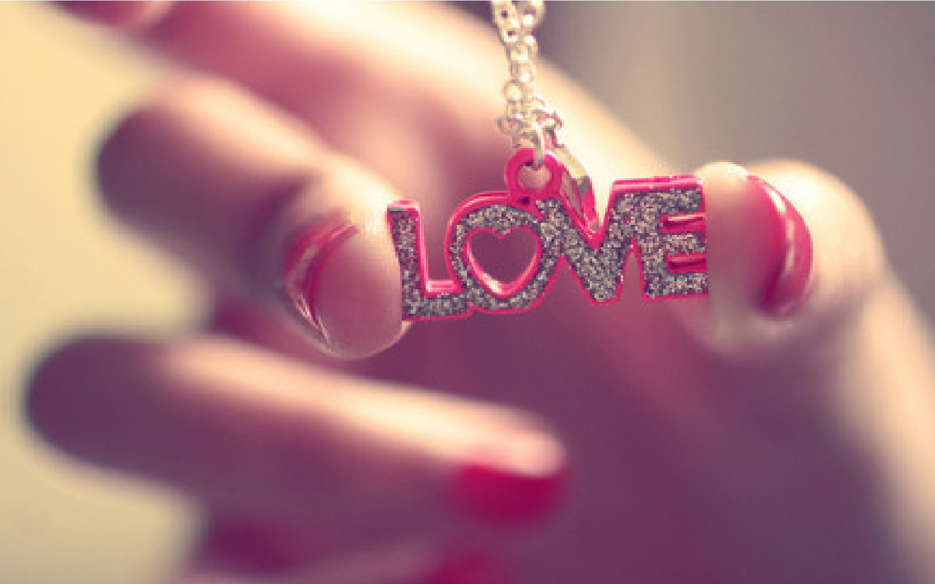 Love Pendant Pink Letters With Heart Association For Love Love Images