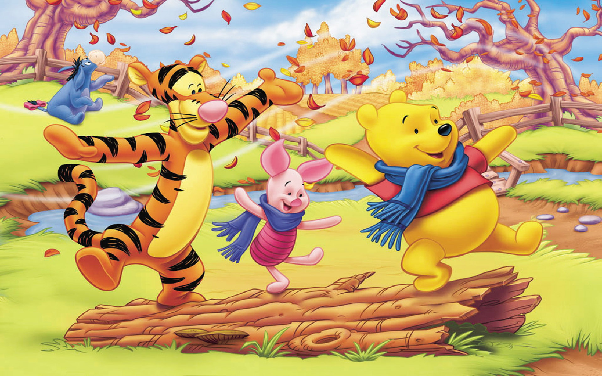 Winnie The Pooh And Friends Autumn Pictures Cartoon Hd Wallpaper For