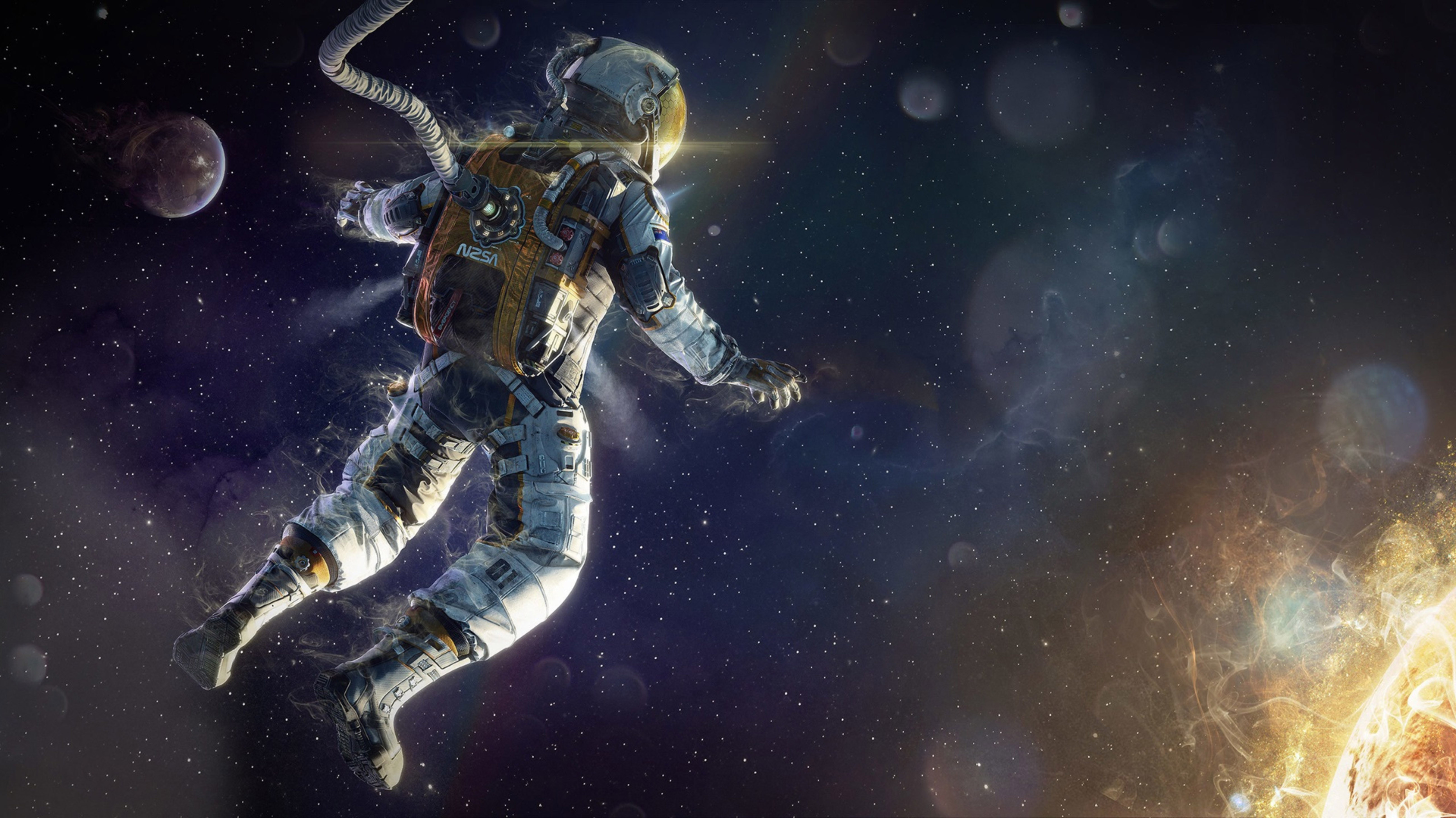 Astronaut Walk In Space Space Art Wallpapers Hd For Desktop Mobile