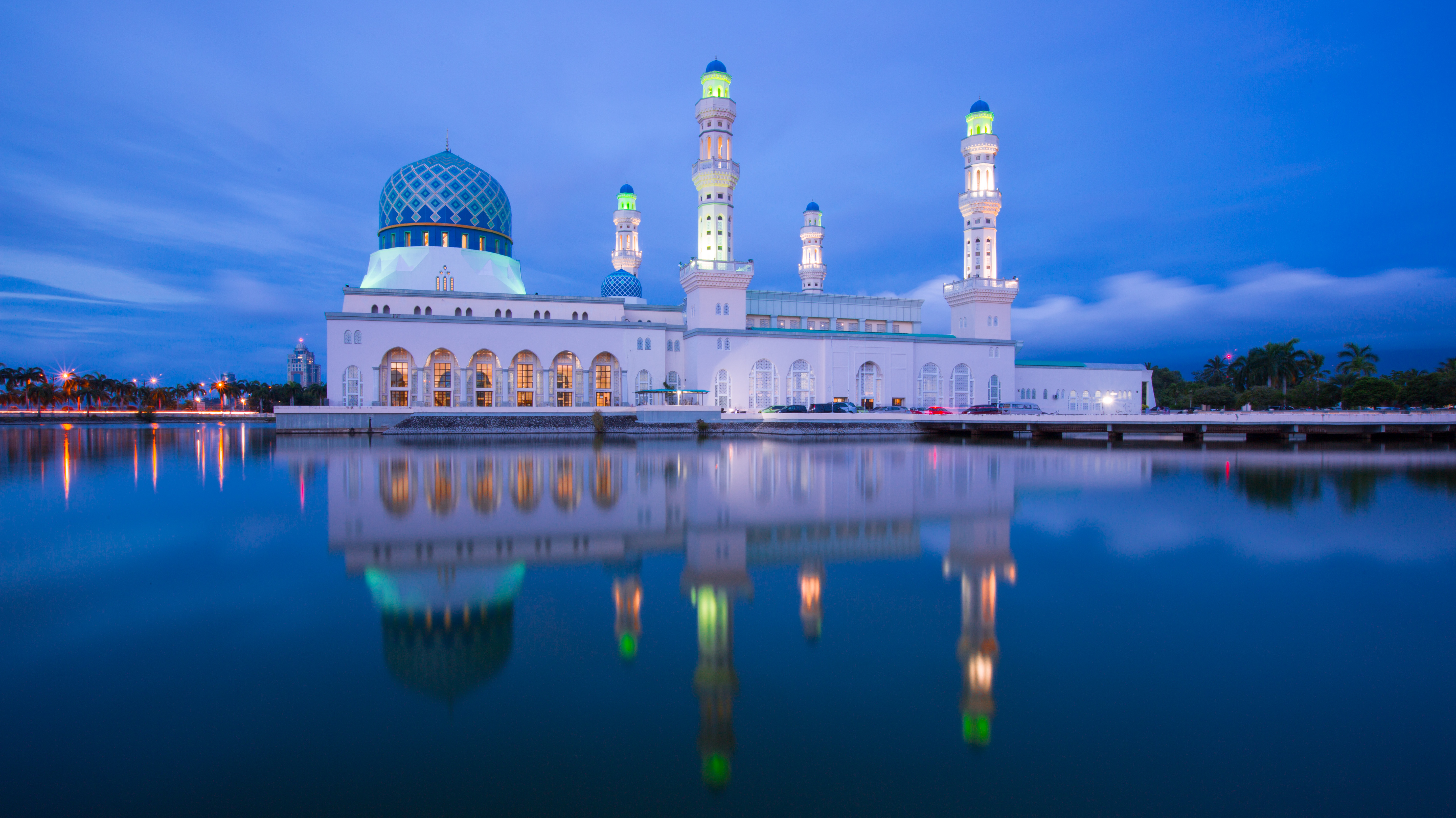 Kota Kinabalu City Mosque In Kota Kinabalu Sabah Malaysia 4k Ultra Hd