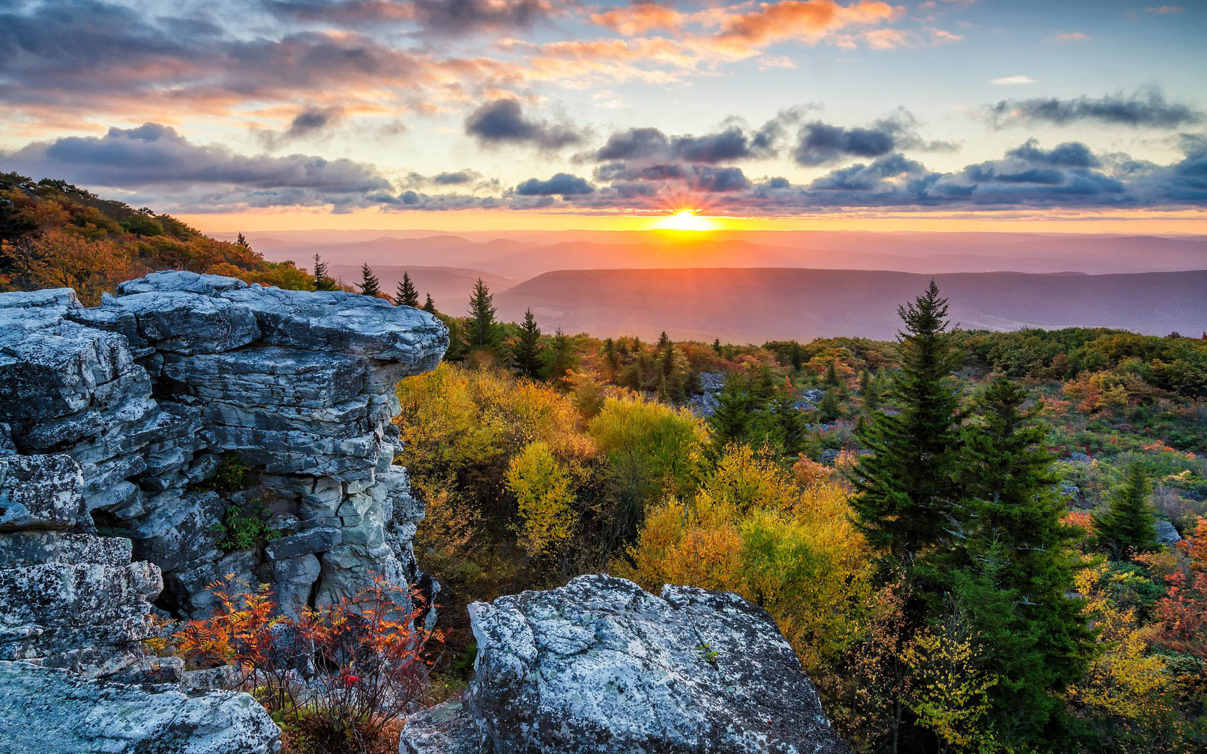 Early Autumn Sunrise - Bear Rocks Preserve - West Virginia 