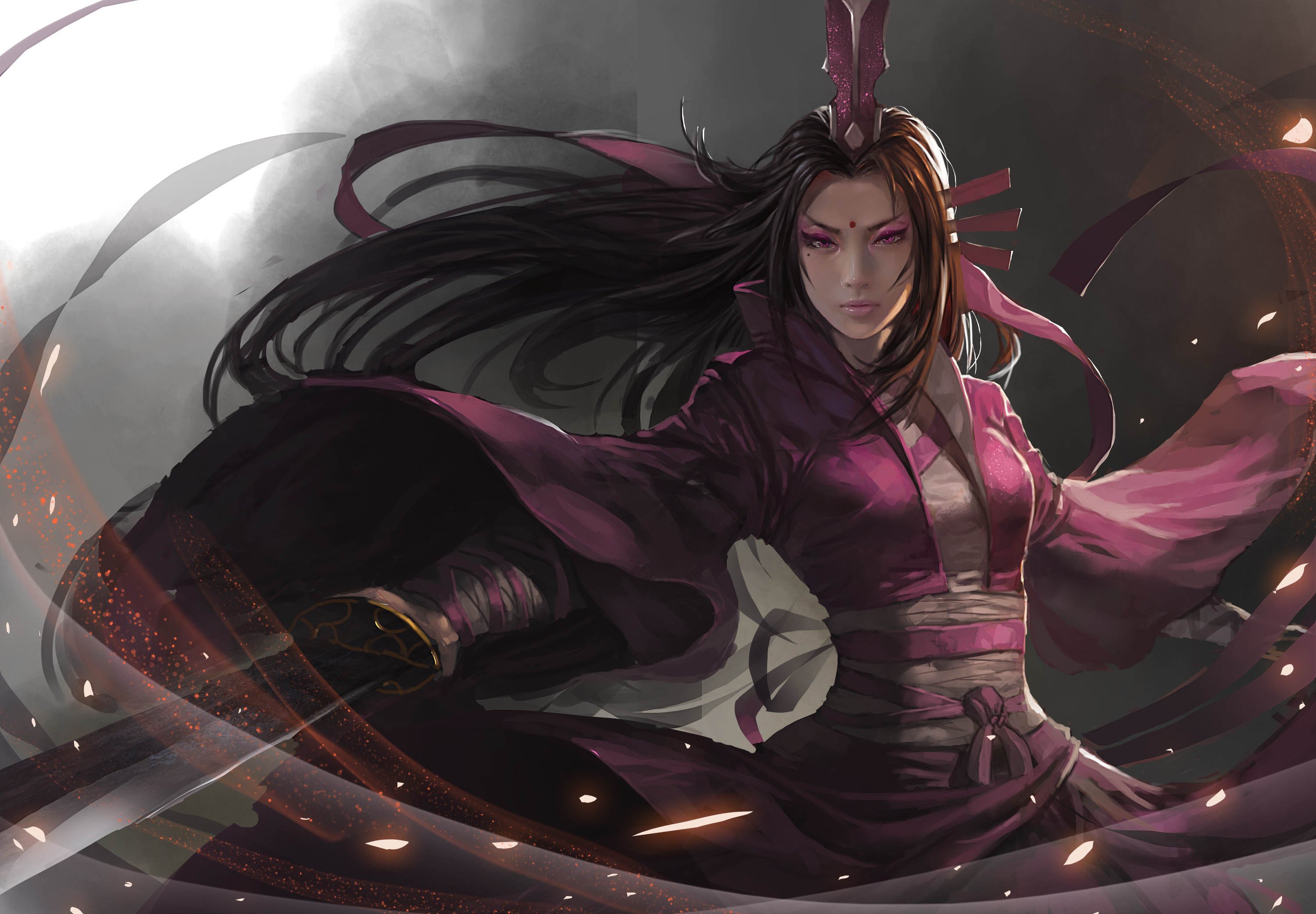 Blade Sword Art Asian Girl Warrior,fantasy Warrior Desktop Background