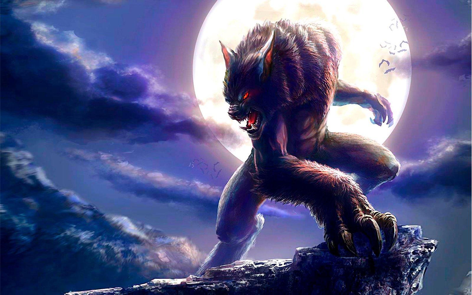 Werewolf-full-moon-Fantasy Wallpaper for desktop : Wallpapers13.com