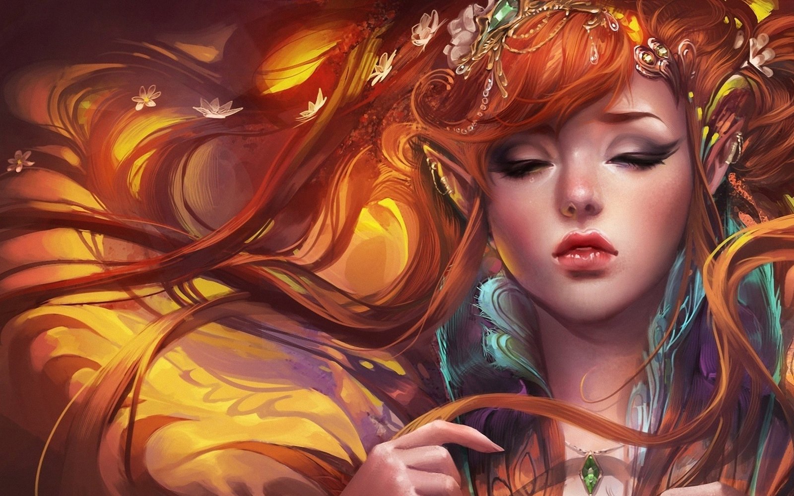 Women Fantasy Art Elves Artwork Sakimichan 1920x1080 Wallpaper Wallpaper 2560x1600 05231 Wallpapers13 Com
