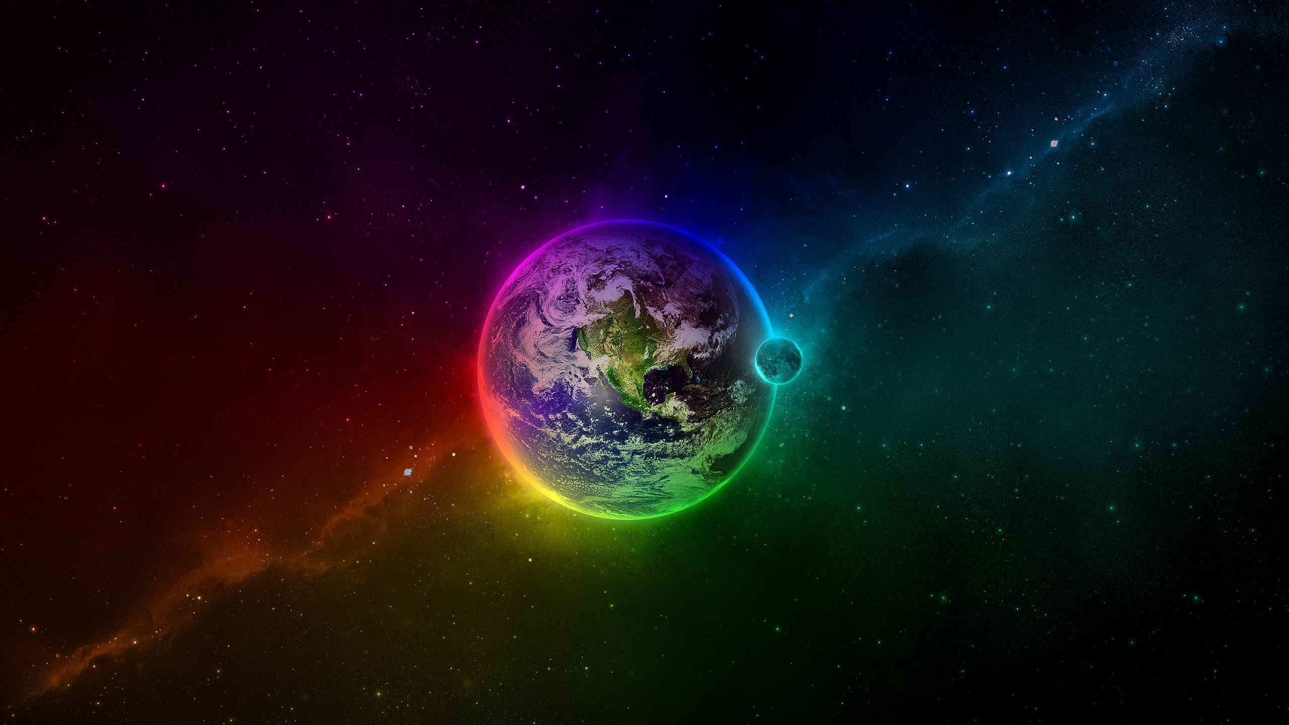 Earth Colourful Space 2560x1440 Wallpapers13 Com