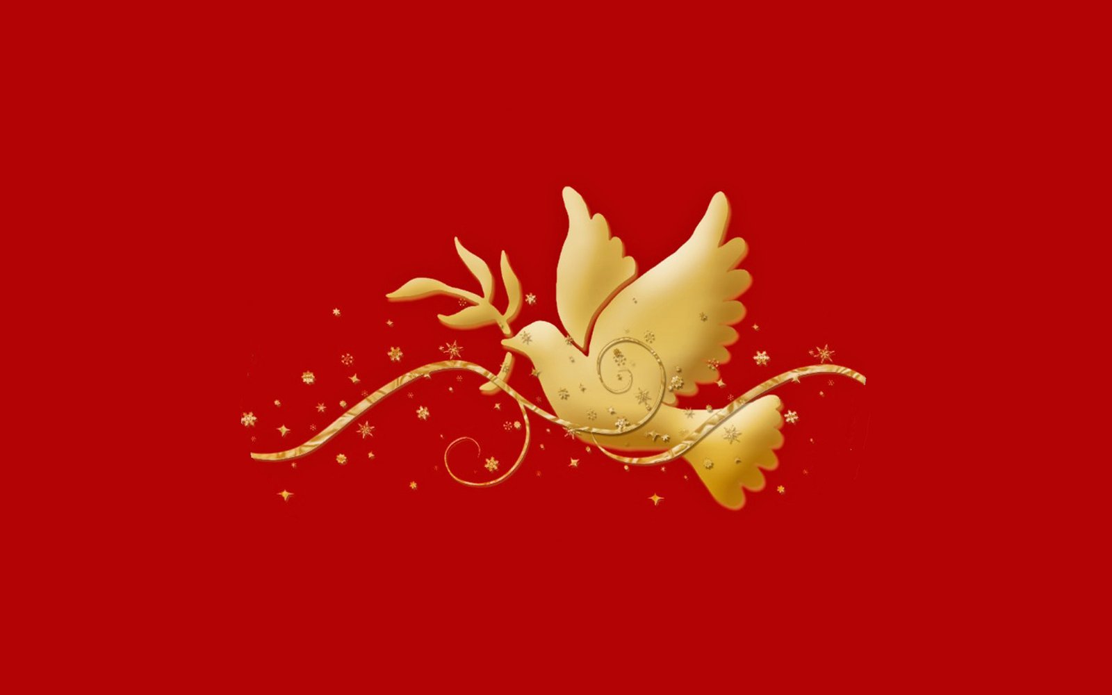 Gold Christmas Dove Of Peace Christian Event Stick Classic Round Sticker 1024 : Wallpapers13.com