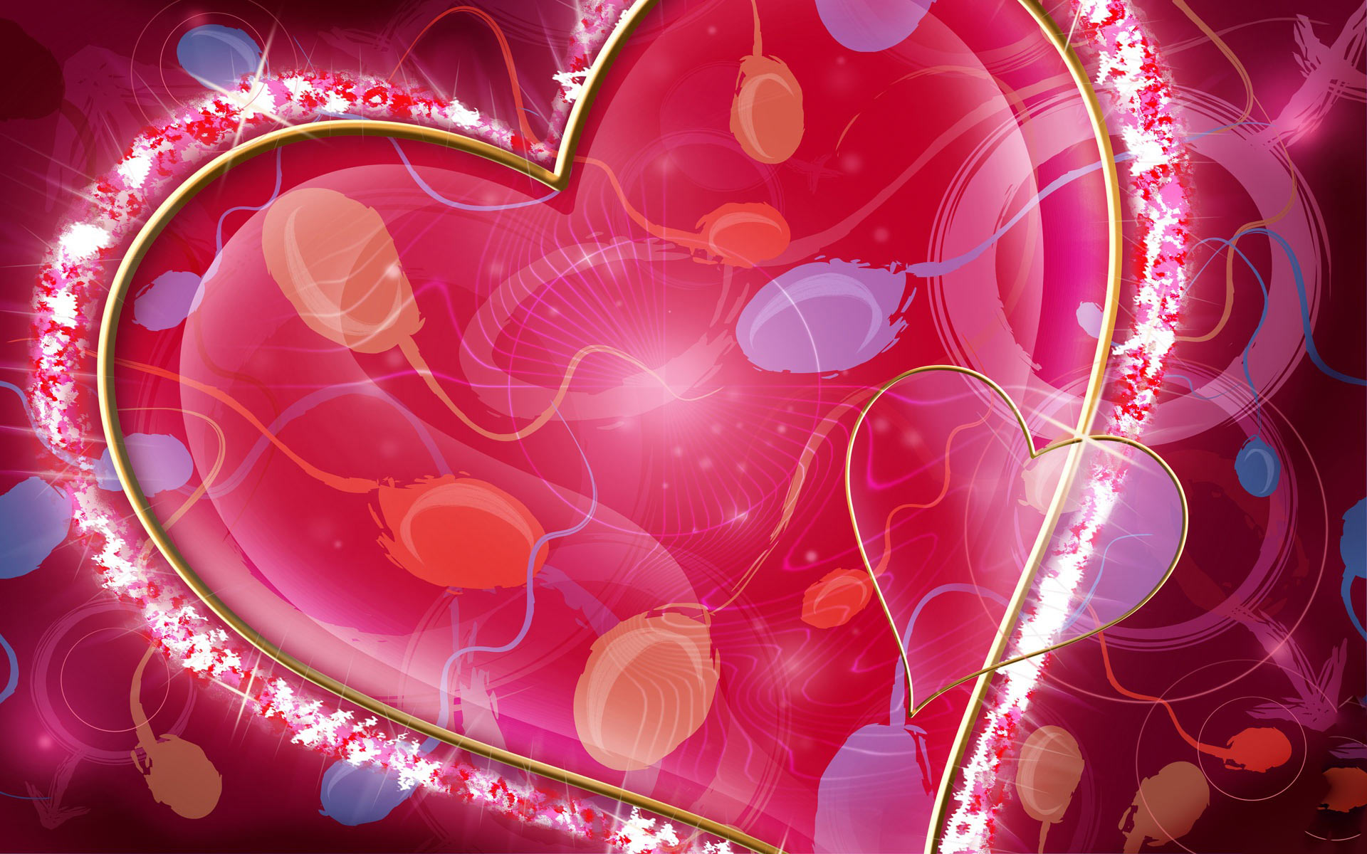 Pink Heart Romantic Hearts Valentine S Day Wallpaper 2560x1600