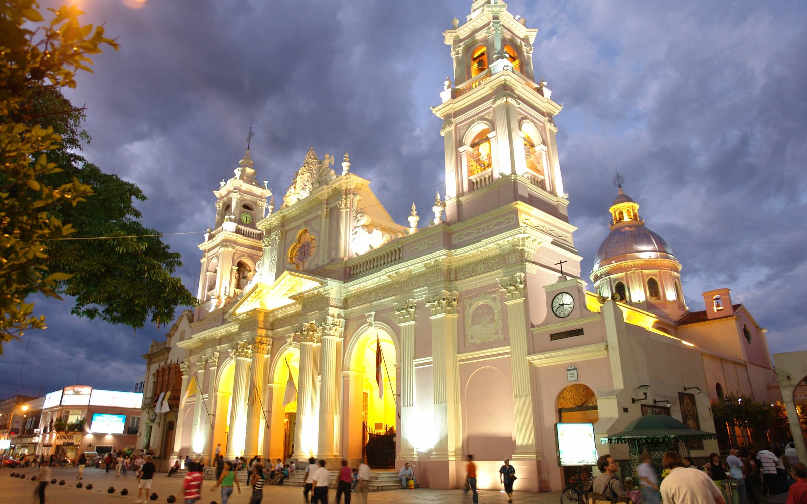 Catedral De Salta Salta Argentina Niht Desktop Wallpaper Hd