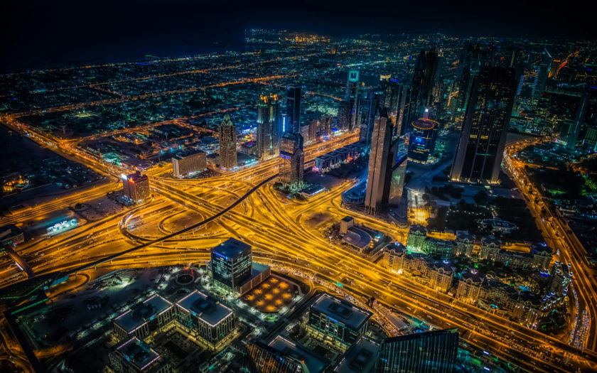 Dubai City Night View From Burj Khalifa United Arab Emirates Ultra HD  Wallpapers for Desktop and Mobile 5250x3281 : 