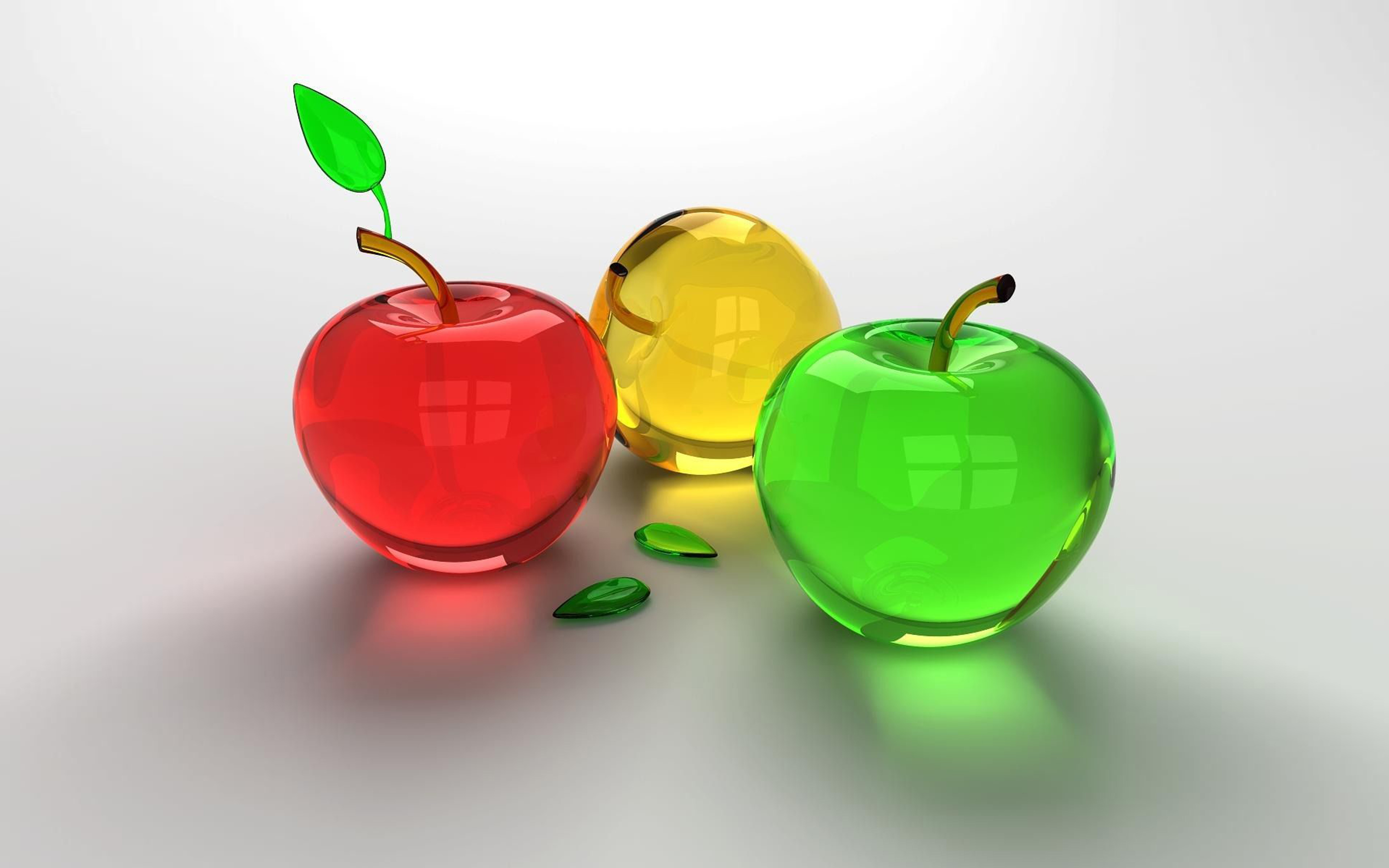 Фрукты 3 д. Стеклянные фрукты. 3д картинки на рабочий стол. Стеклянные фрукты и овощи. Разноцветные яблоки.