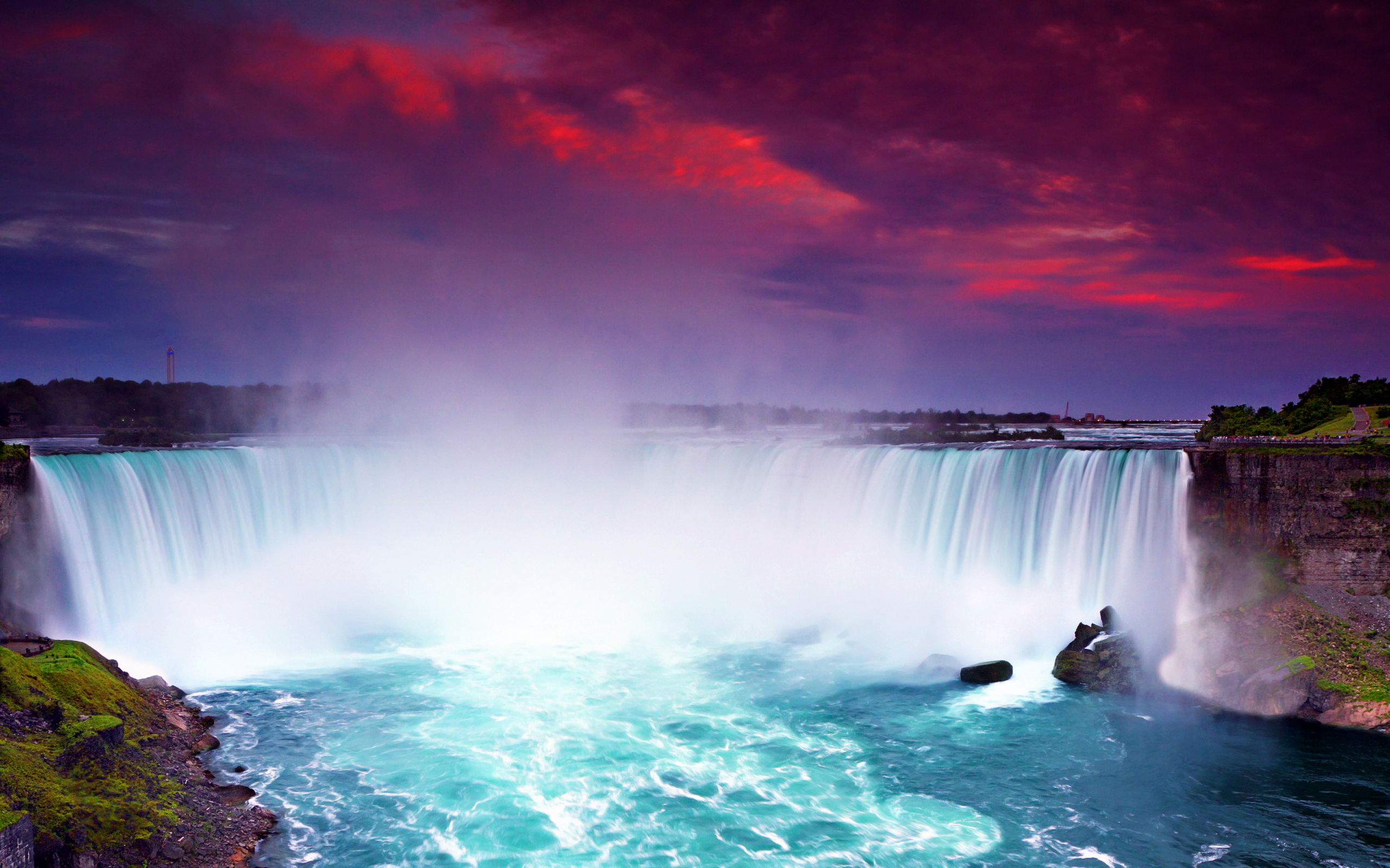 Niagara falls color at night HD wallpapers  Pxfuel
