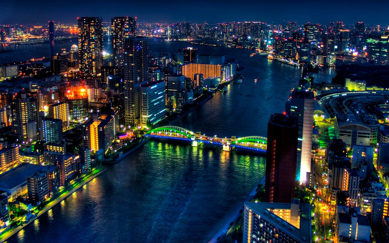 Japan Night City Wallpaper - IMAGESEE