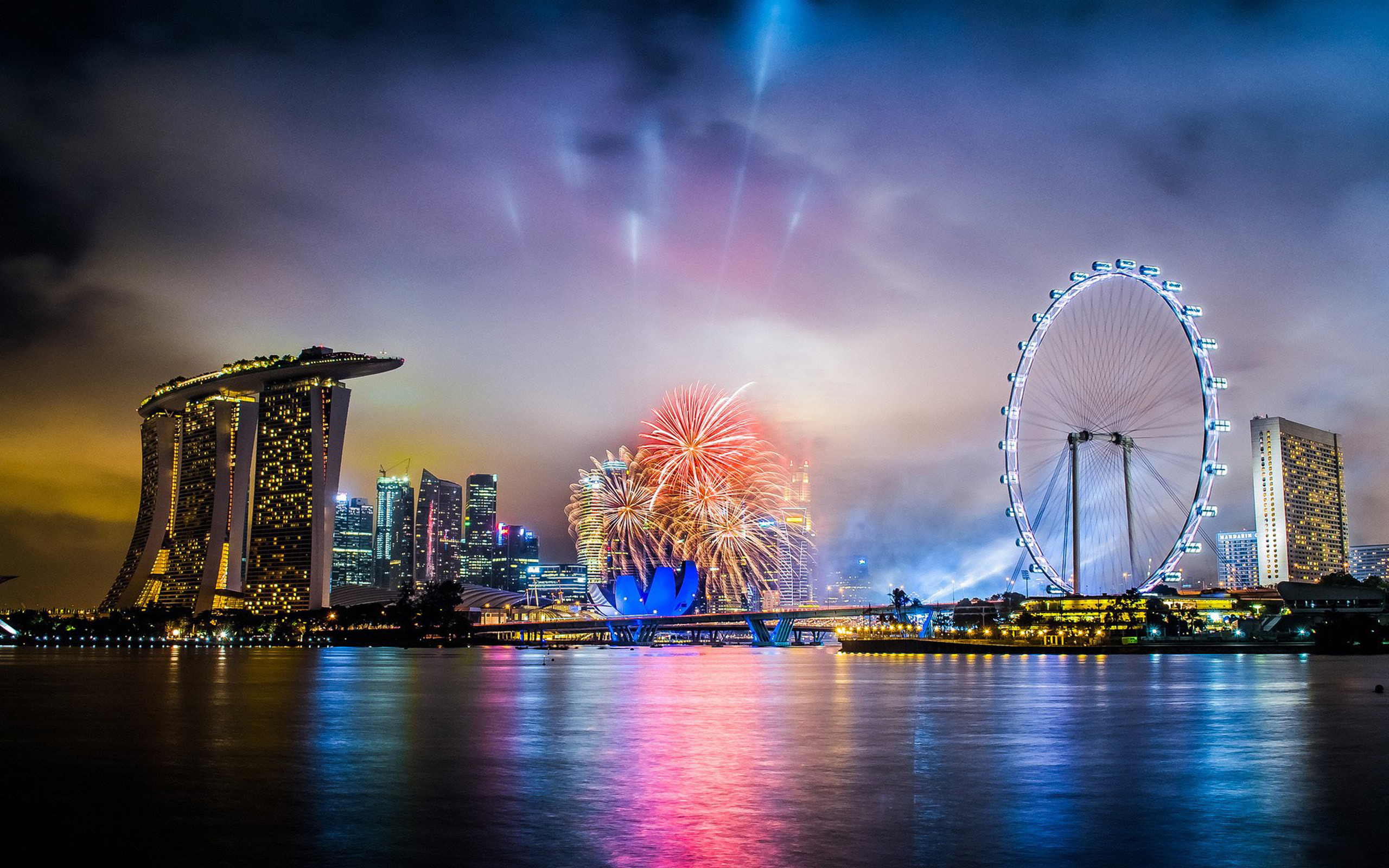 Singapore Fireworks Wallpaper Hd : 