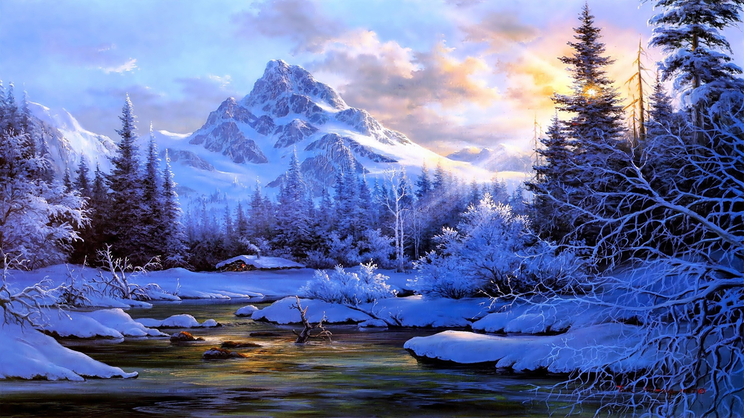 High Resolution Winter Background : Winter Without Desktop Trees Leaves ...