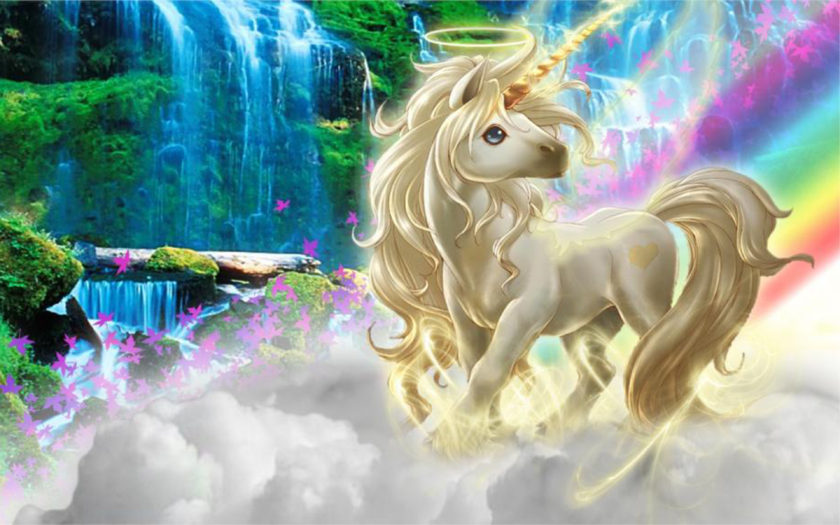 Beautiful 3d Picture Unicorn Silk Clouds Rainbow Wallpaper Hd ...