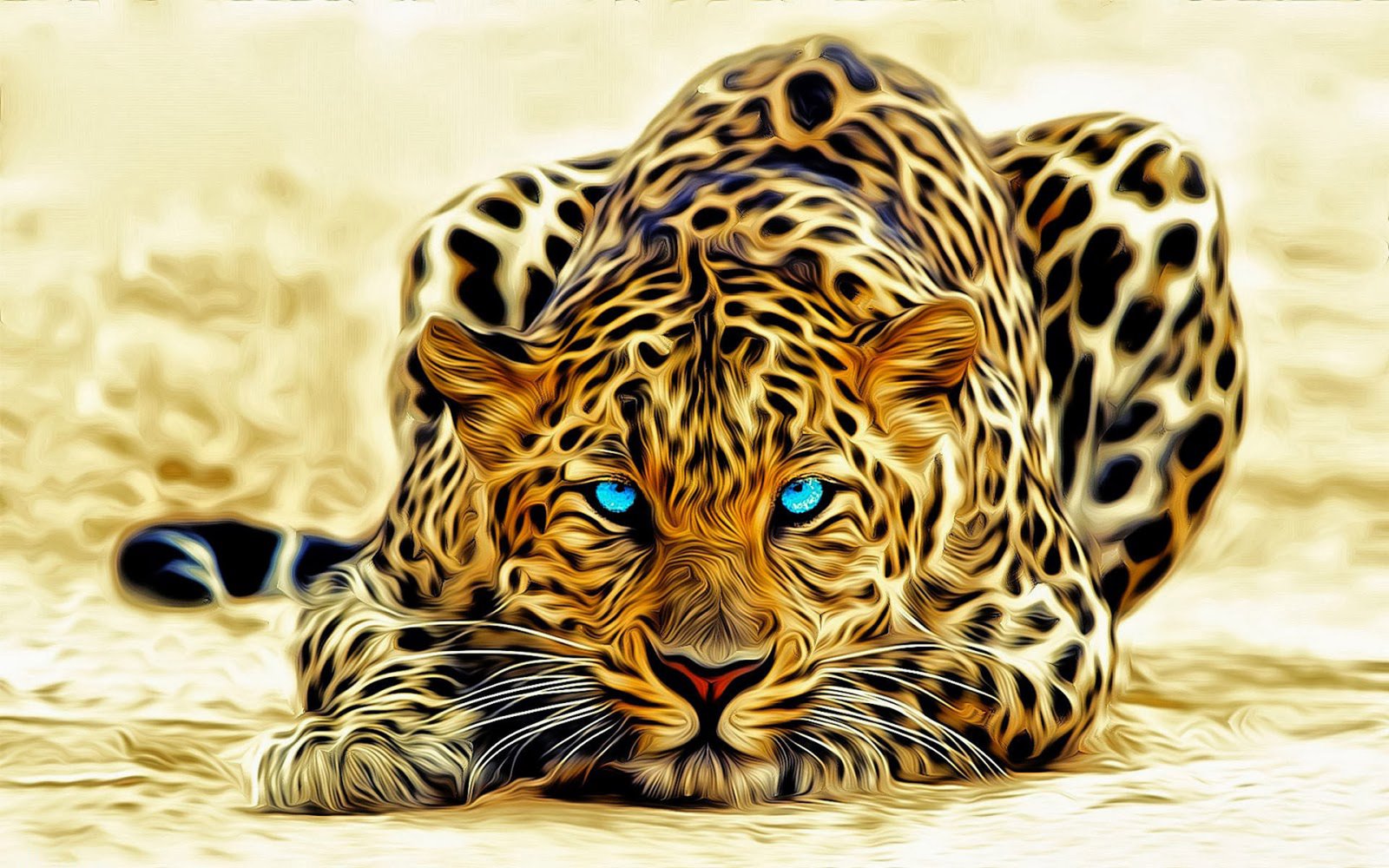 Leopard_art_abstract_3d-wallpaper hd-3840x2400 : Wallpapers13.com