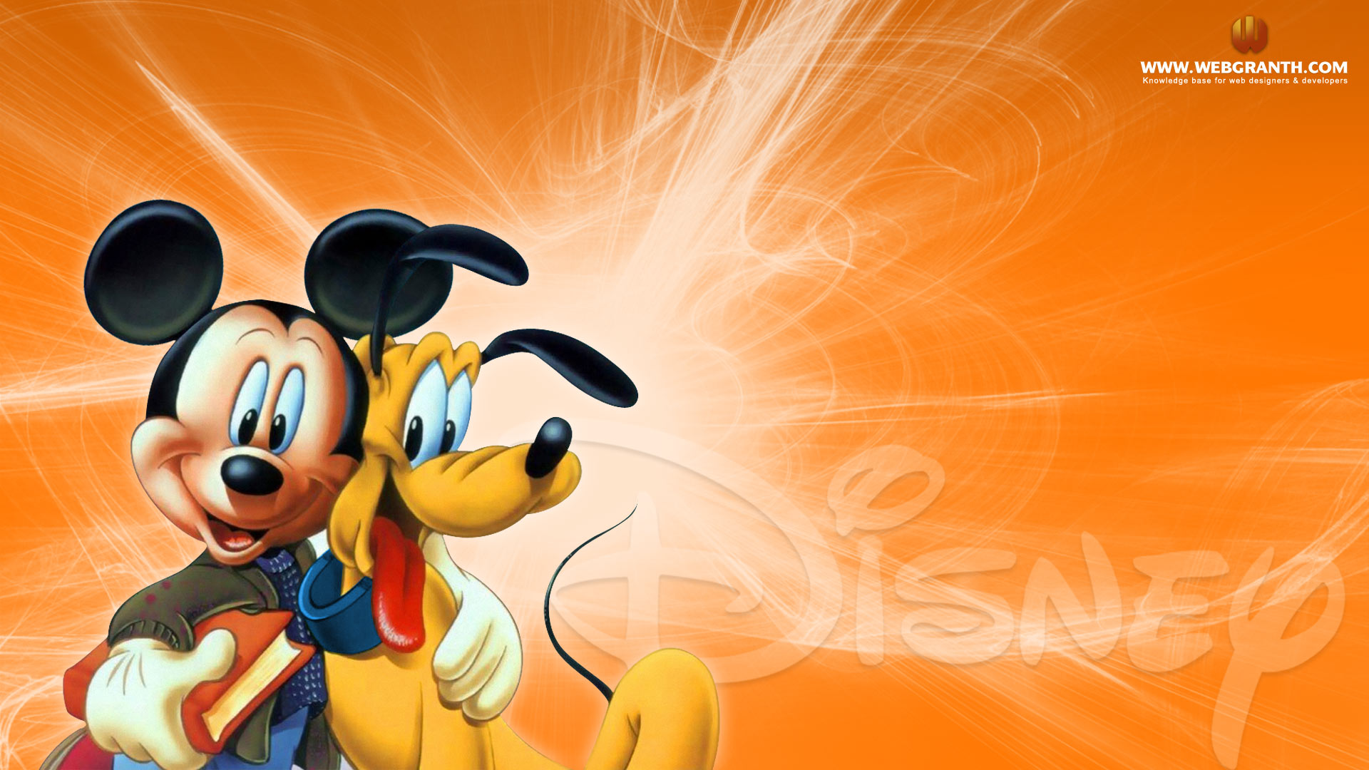 Disney Mickey Mouse And Pluto Wallpaper Hd Widescreen Free Download :  