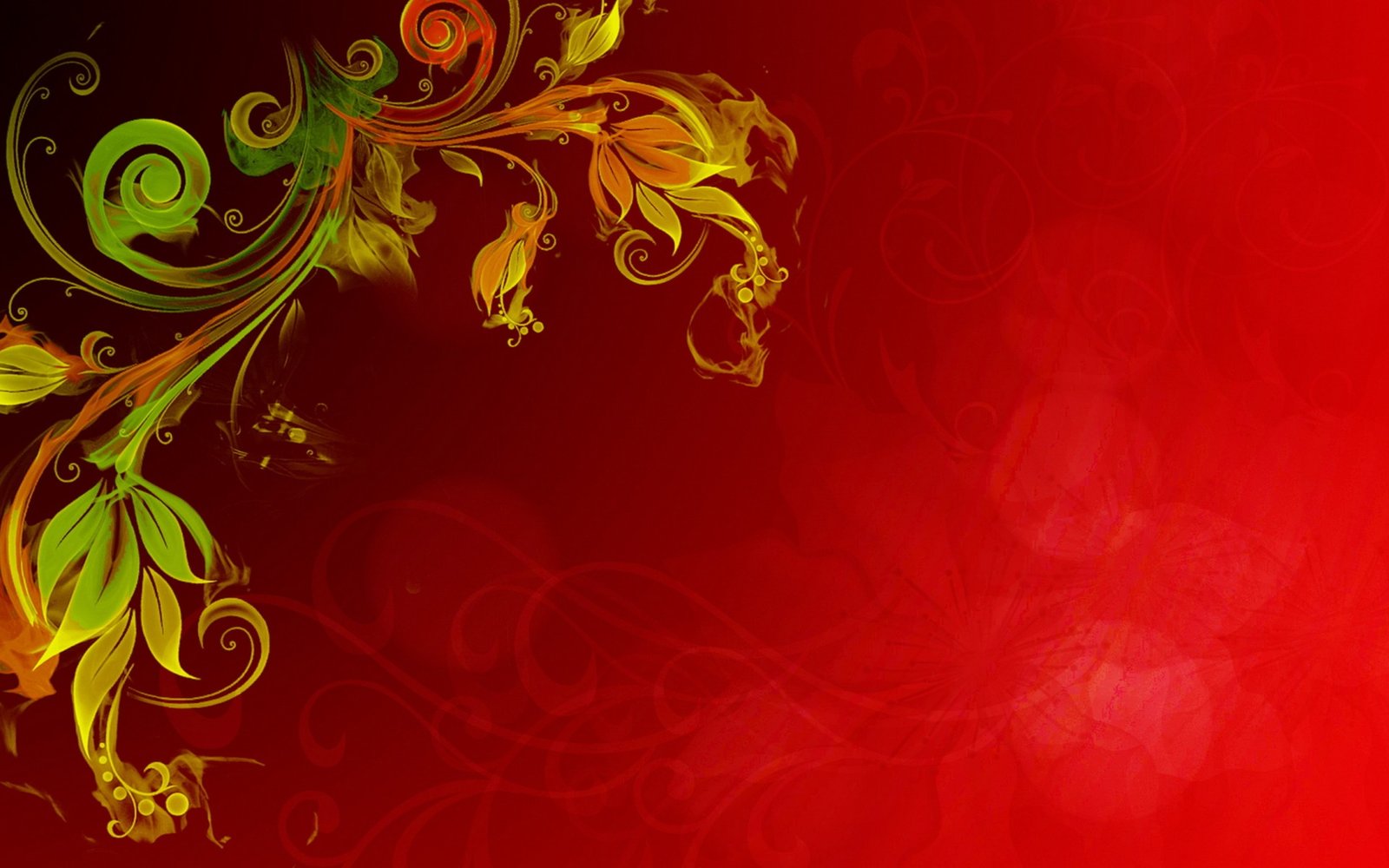 Floral Vector Red Background Hd : Wallpapers13.com