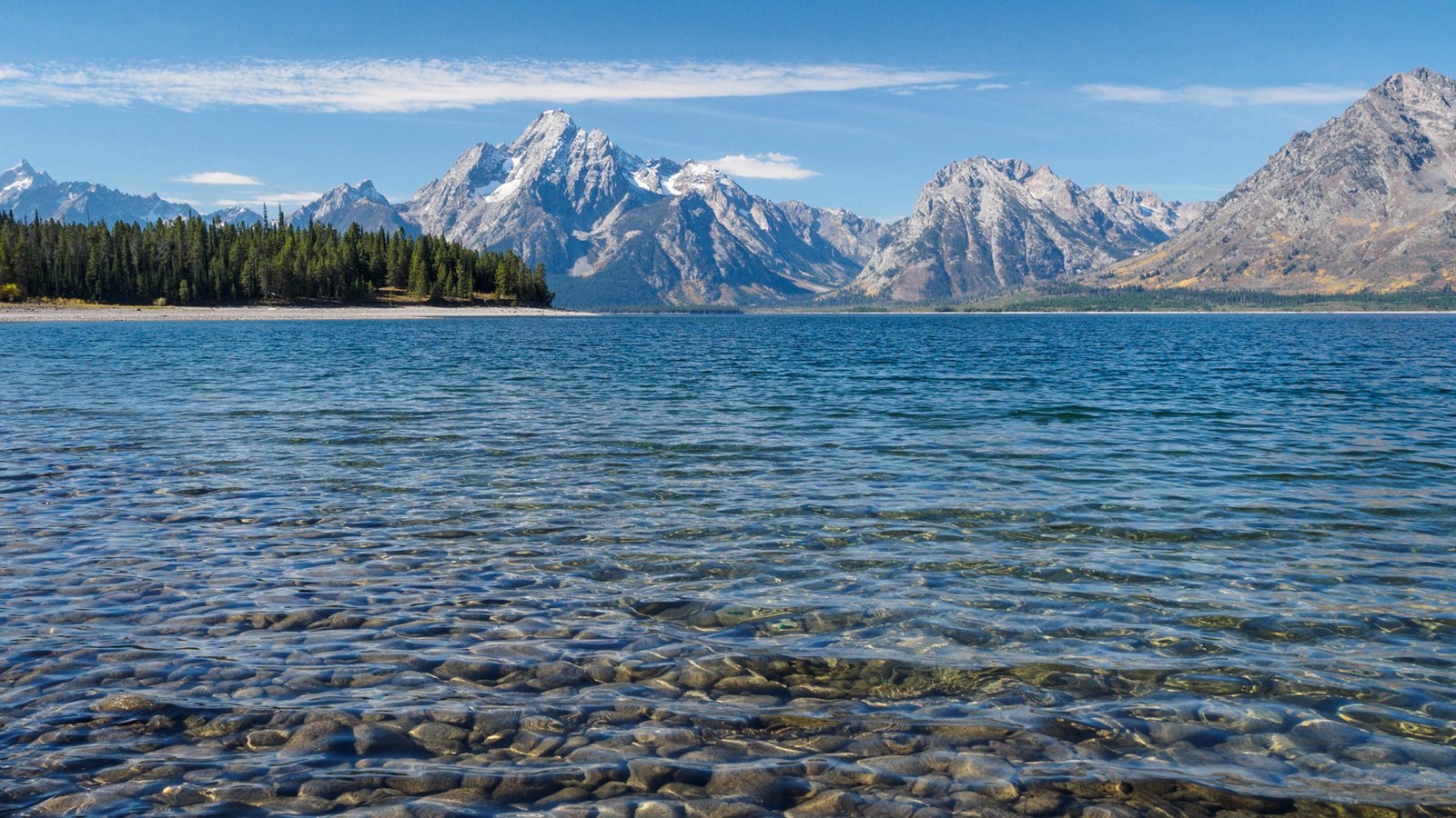 Jenny Lake Grand Teton National Park Wyoming Usa Lake Waves Clear Water