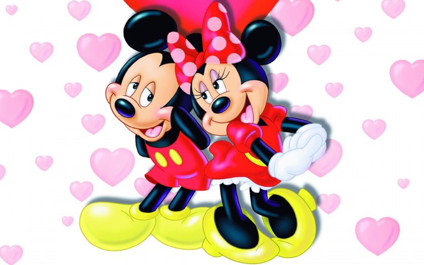Mickey And Minnie In Love Hd Wallpaper For Mobile Phones And Laptops :  