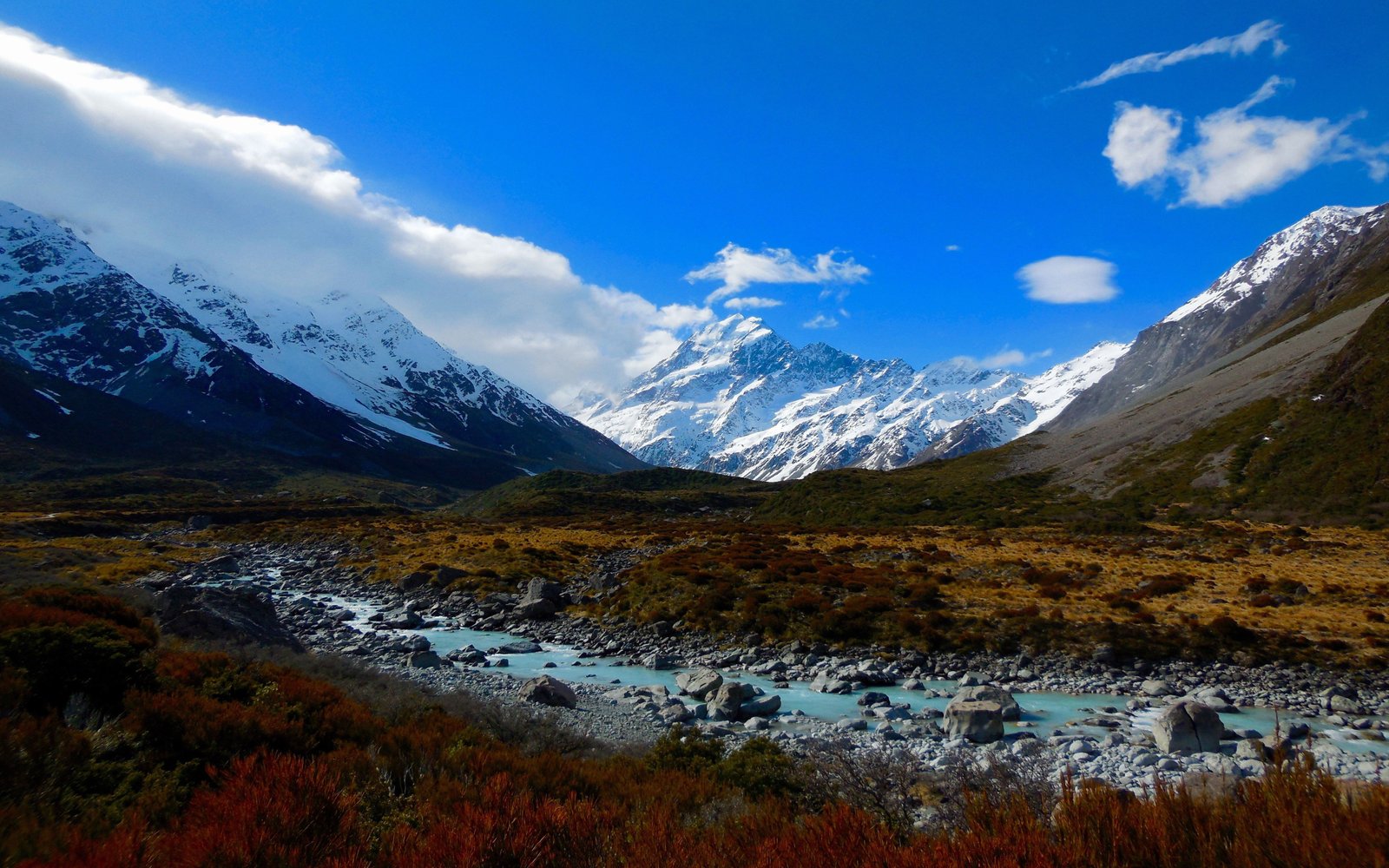 Mt Cook New Zealand Landscape Hd Wallpaper : Wallpapers13.com