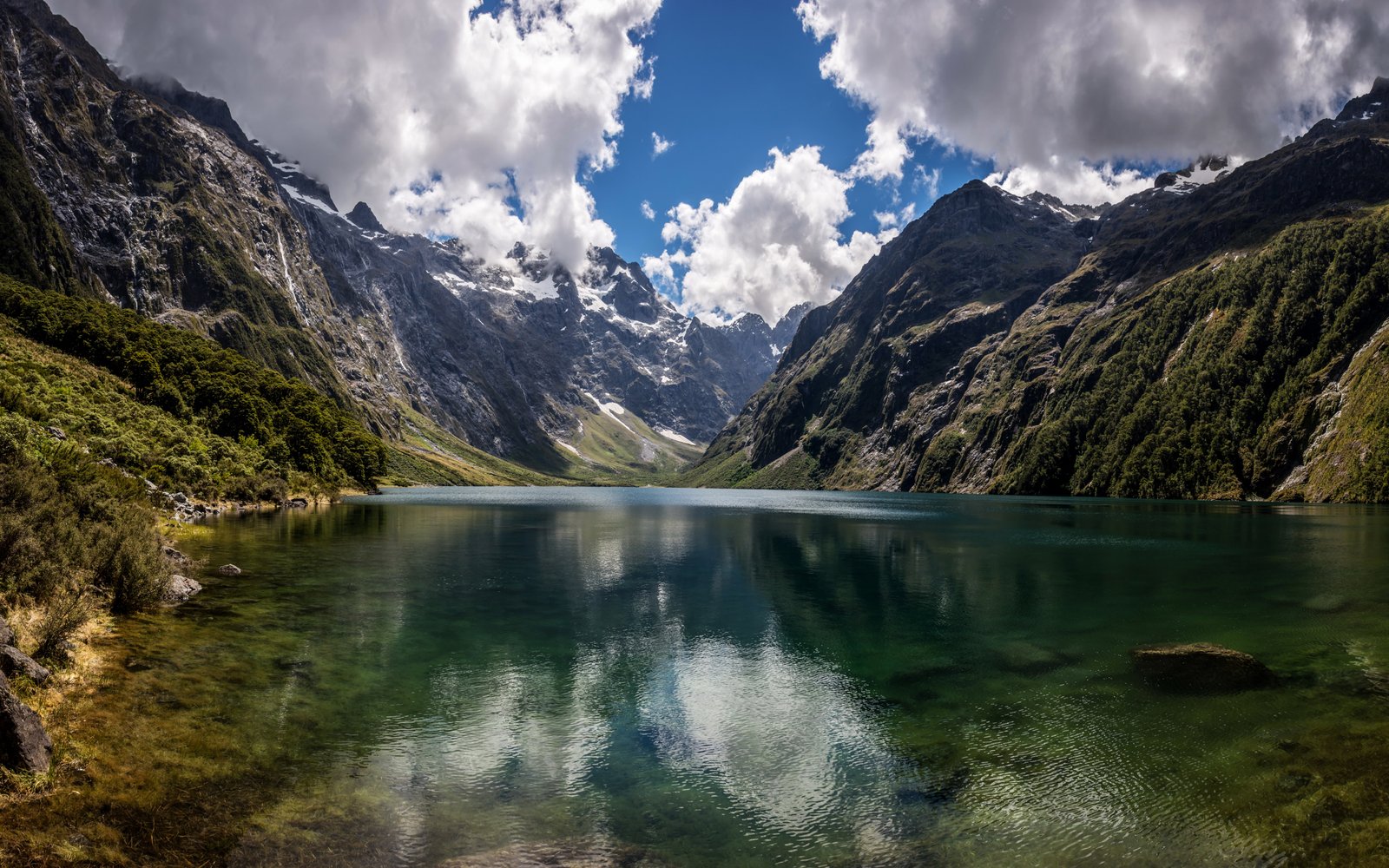 Natural Beauty Mountain Lake Marian New Zealand Hd Wallpaper