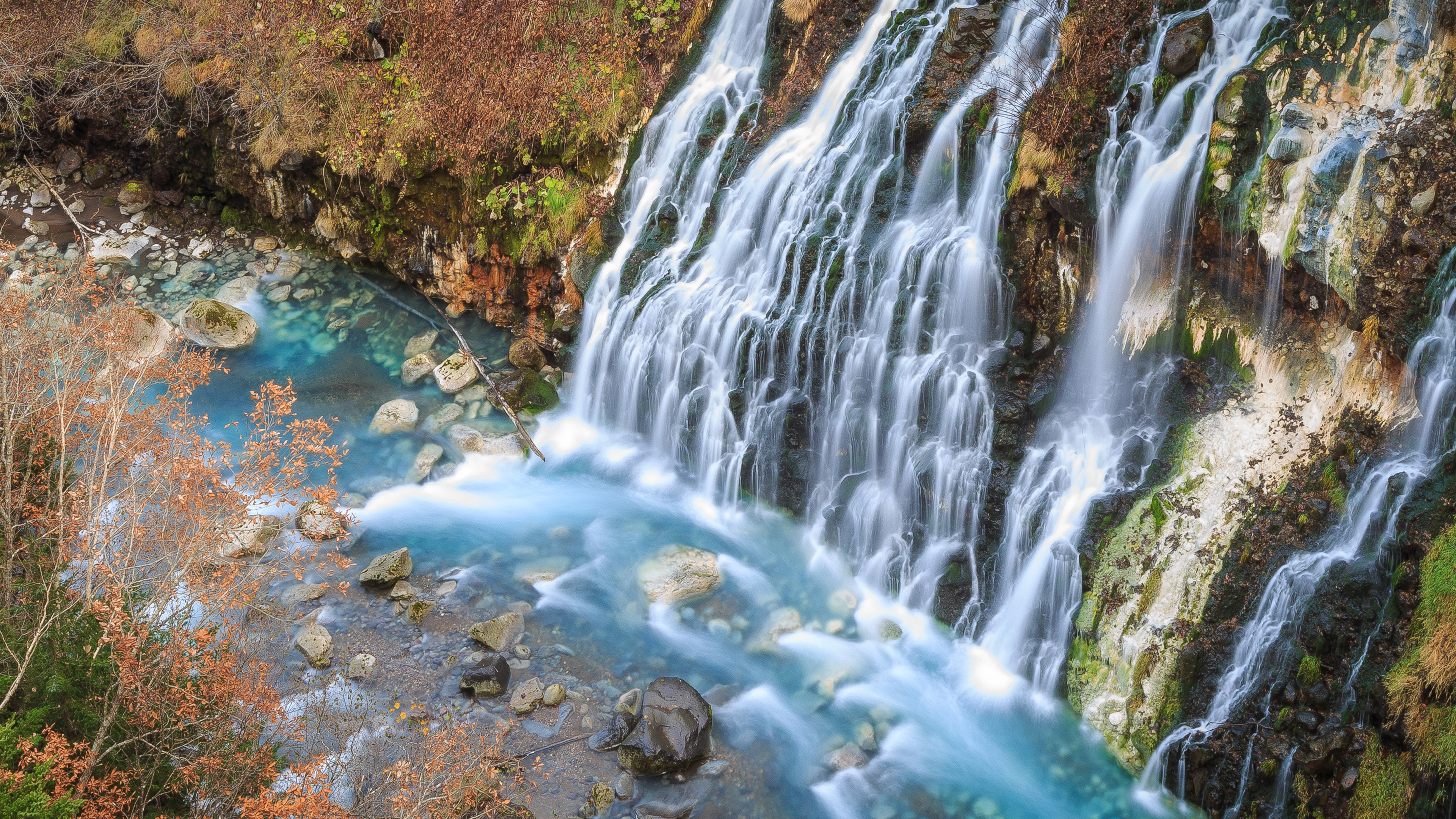Shirahige Falls In Biei,hokkaido,japan Wallpaper Widescreen Hd