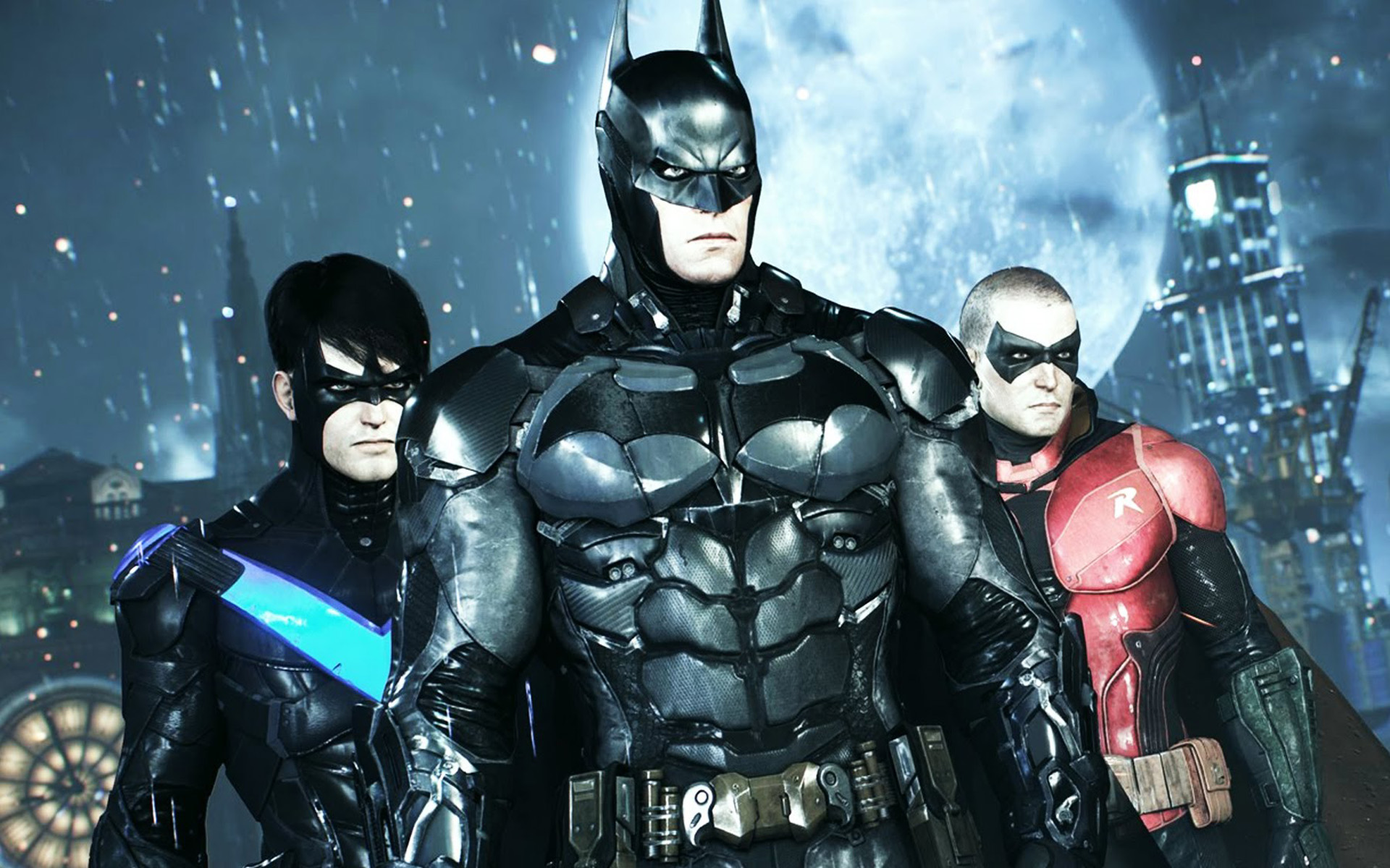 Последняя версия batman. Бэтмен Аркхем кнайт. Batman Arkham Knight Бэтмен. Batman Arkham Knight Robin. Бэтмен высокое качество.