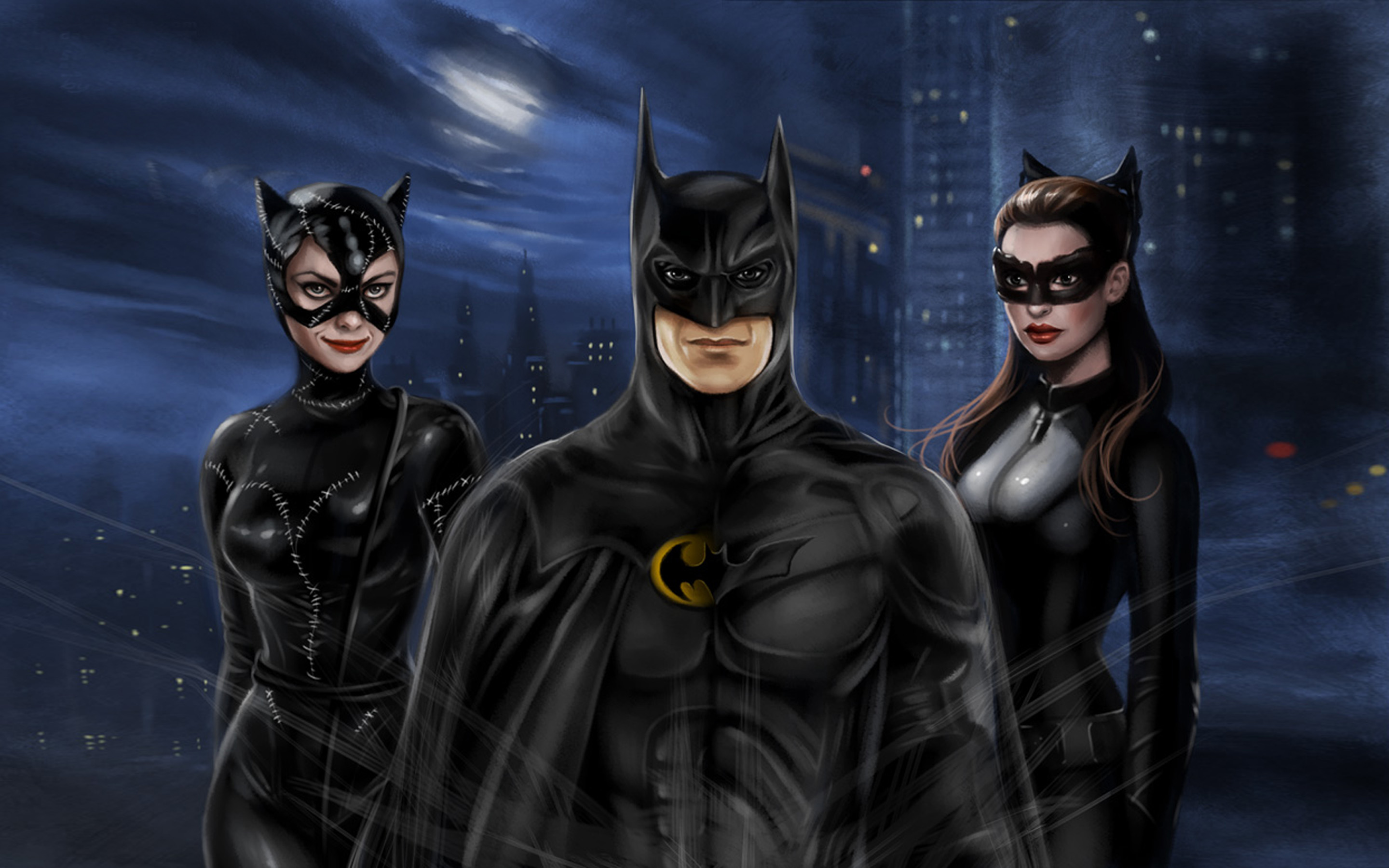 Batman And Catwomen Wallpapers For Laptop-HD Widescreen Free Download.