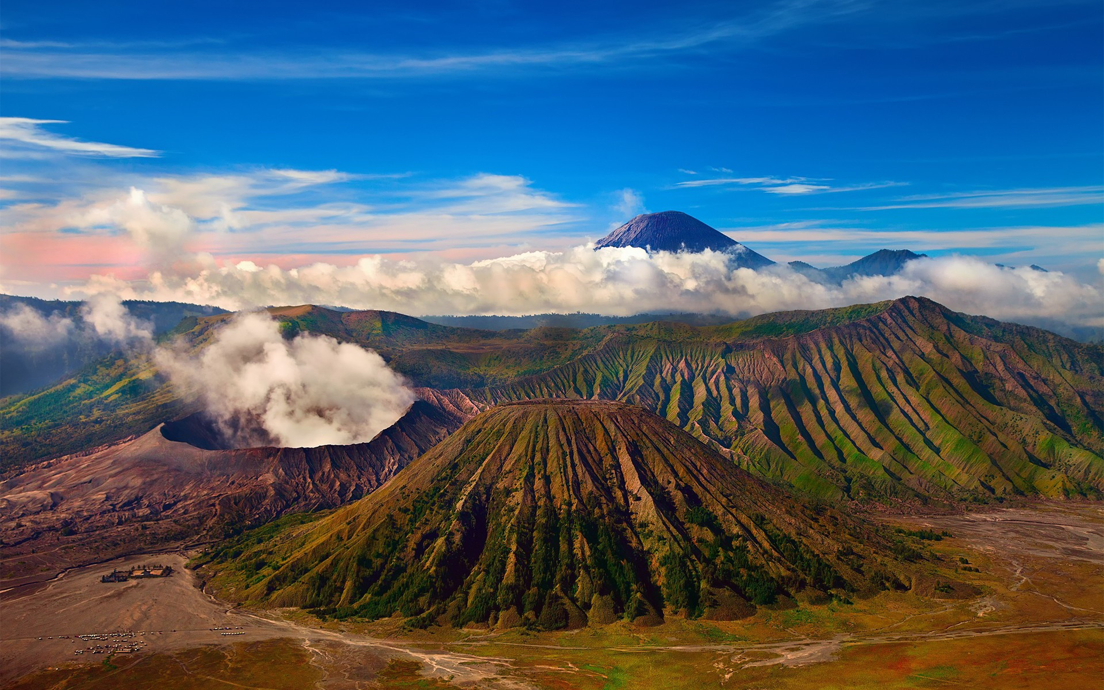 Mount Bromo Active Volcano Tengger Massif In East Java Indonesia At A