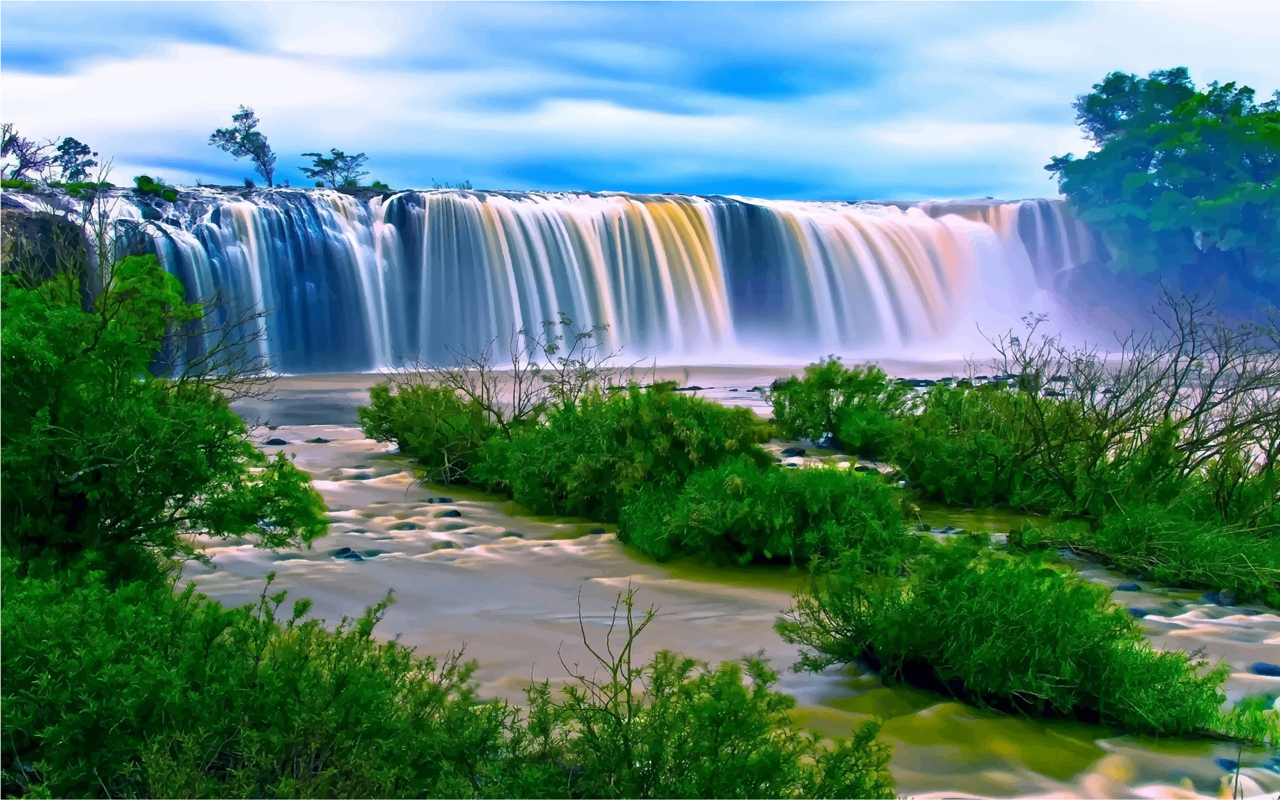 Beautiful air. Водопад Лугарда. Манзара водопад. Красивые пейзажи с водопадами.