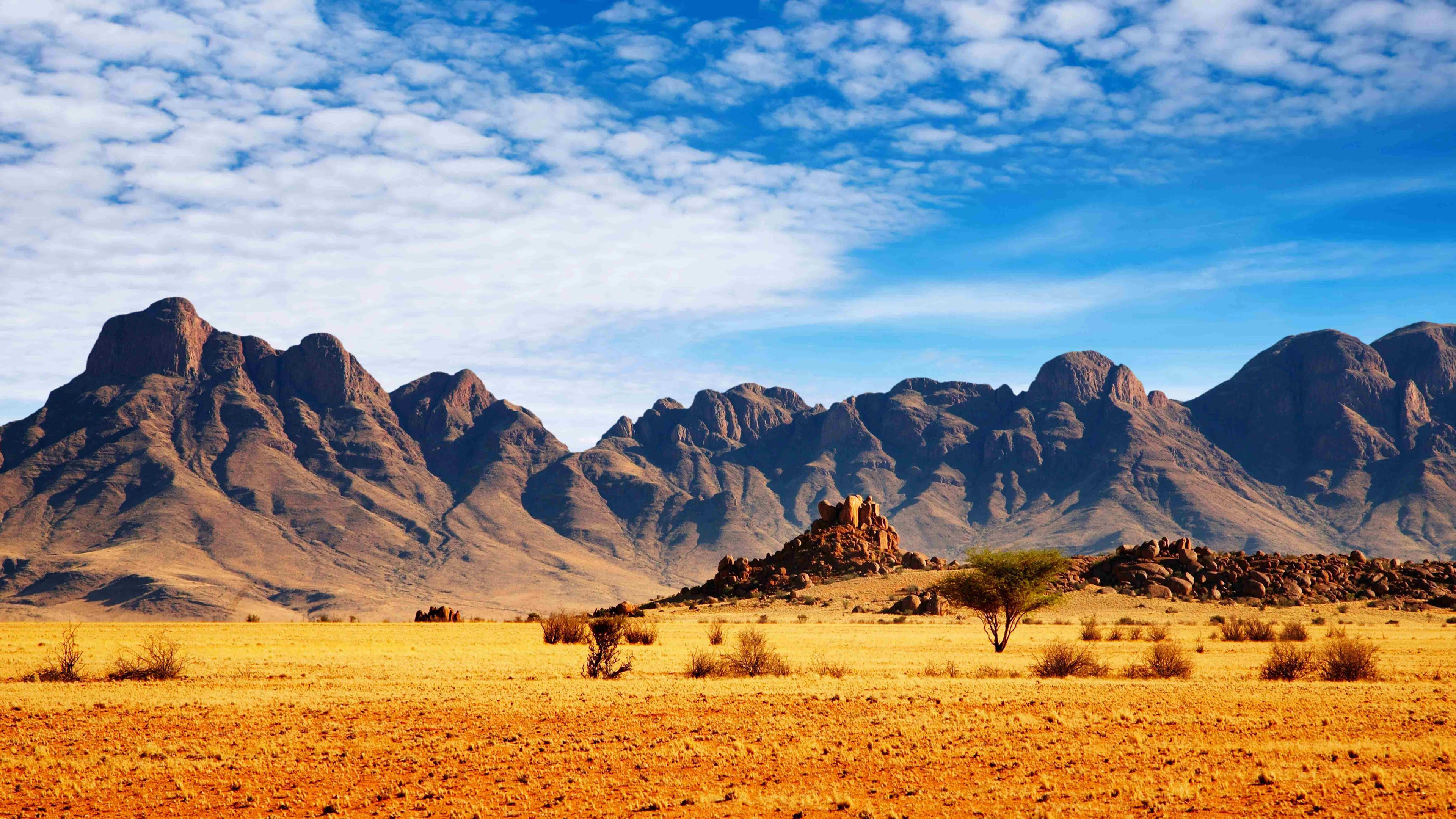 African Savannah Desert Mountains, Sky Stones Landscape Ultra Hd Wallpaper  For Desktop 3840x2160 : 