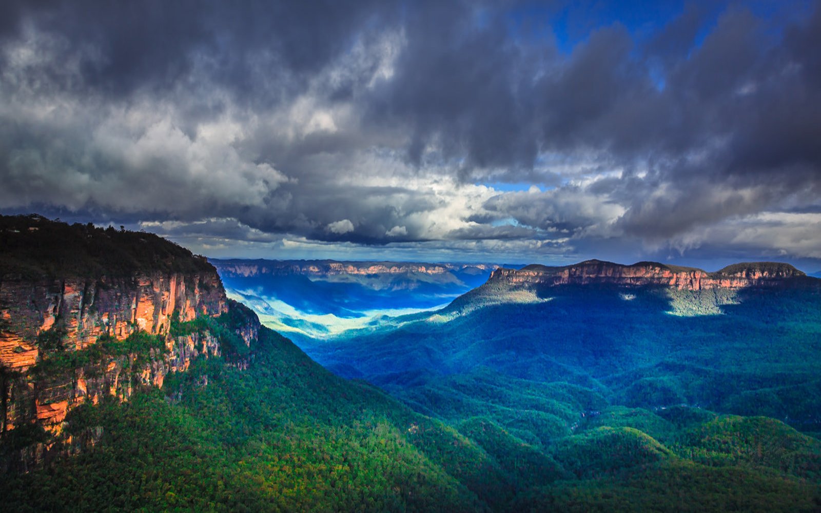 Blue Mountains Summer Landscape Australia Hd 1920x1200 Resolution