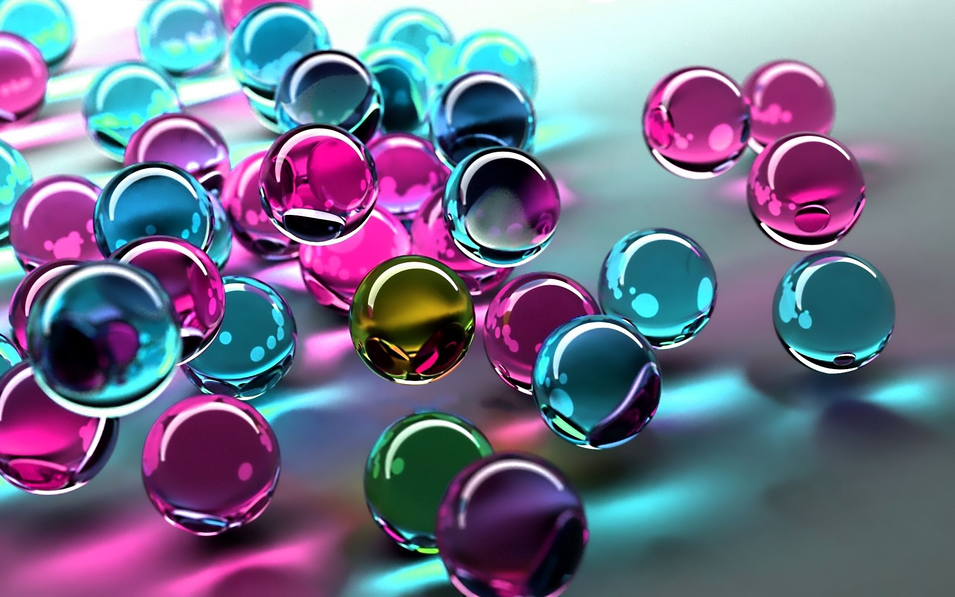 Colorful Balls Of Glass 3d Desktop Wallpaper 2560x1600 ...