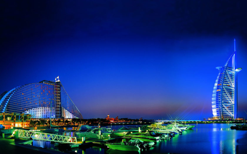 Night In Dubai City At Night, United Arab Emirates Hd Wallpaper For Desktop  3840x2160 : 