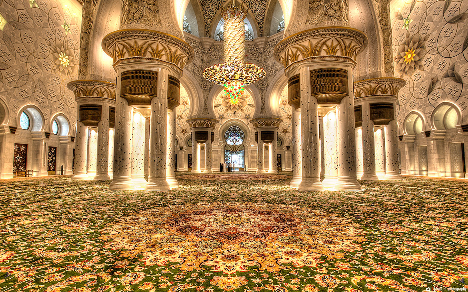 Grand Mosque Sheikh Zayed Abu Dhabi Main Prayer Hall Largest Carpet In