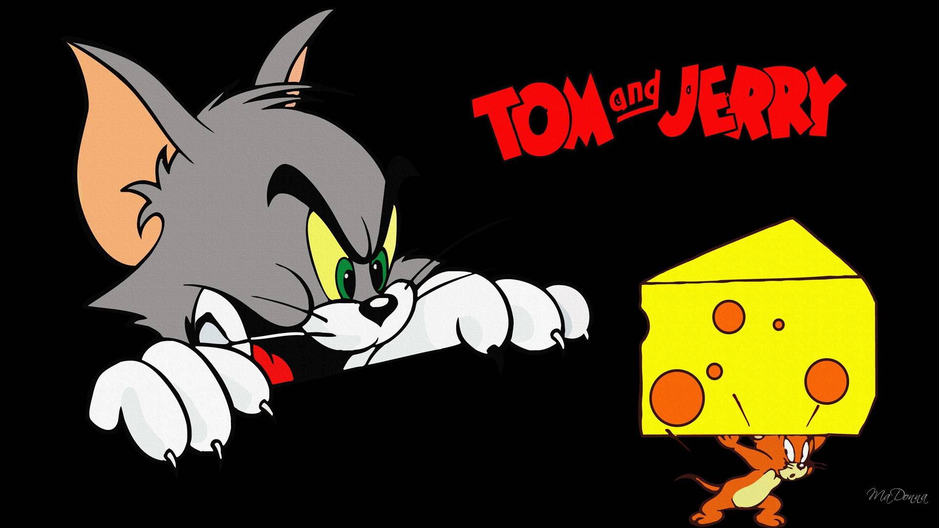 Puss Tom And Mouse Jerry Cartoon Hd Wallpaper For Desktop 1920x1080 :  