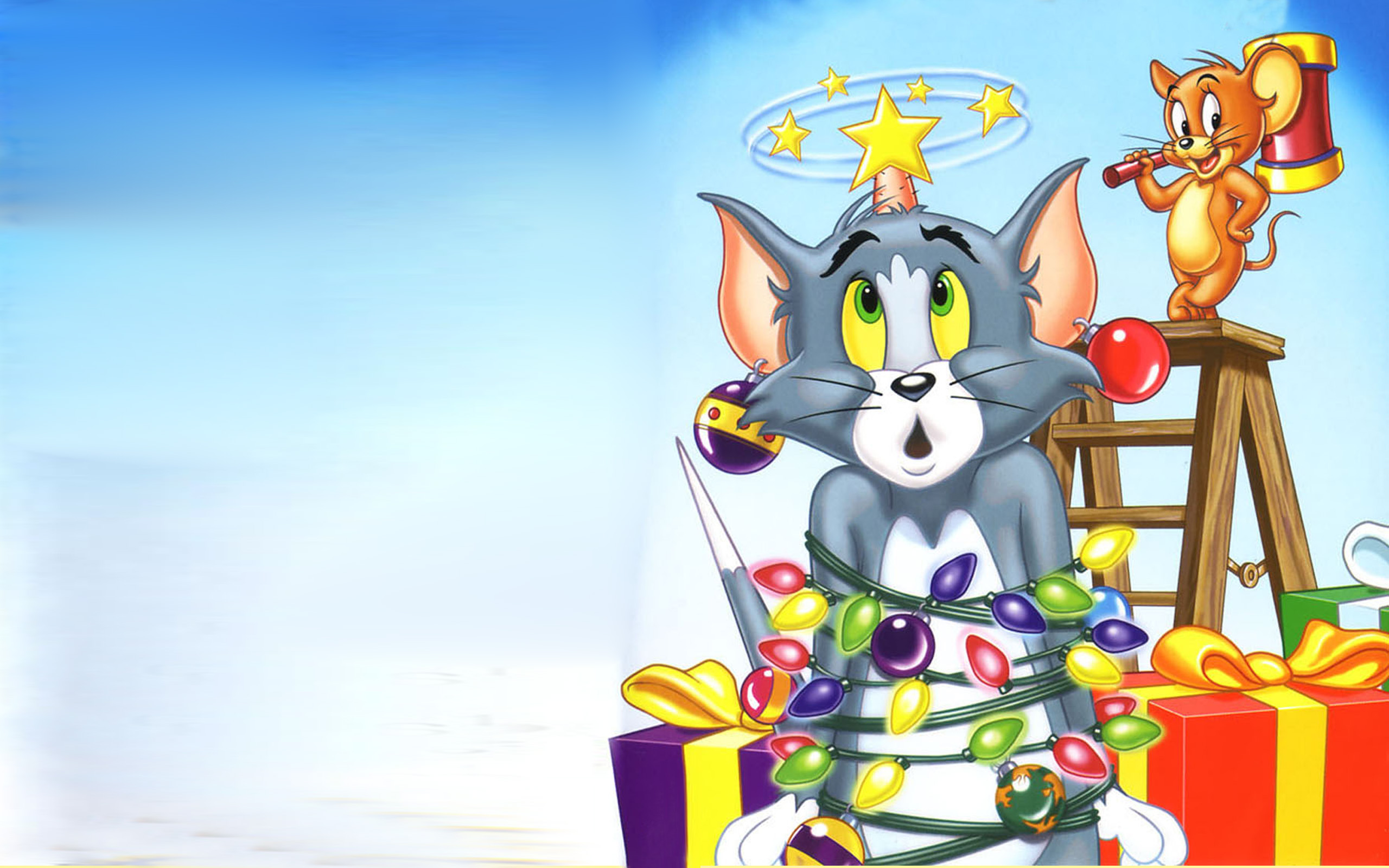 Tom And Jerry's Christmas-Paws For A Holiday-HD Wallpaper-2560x1600