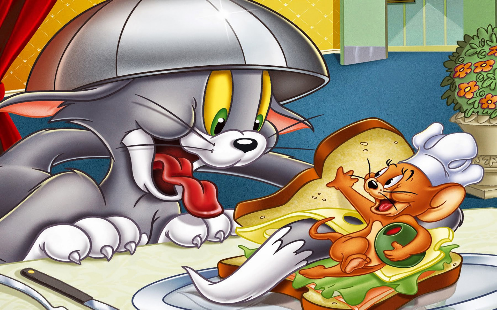 Tom And Jerry-Tasty Sandwich for Tom-HD Wallpaper for laptop and  tablet-1920x1200 : 