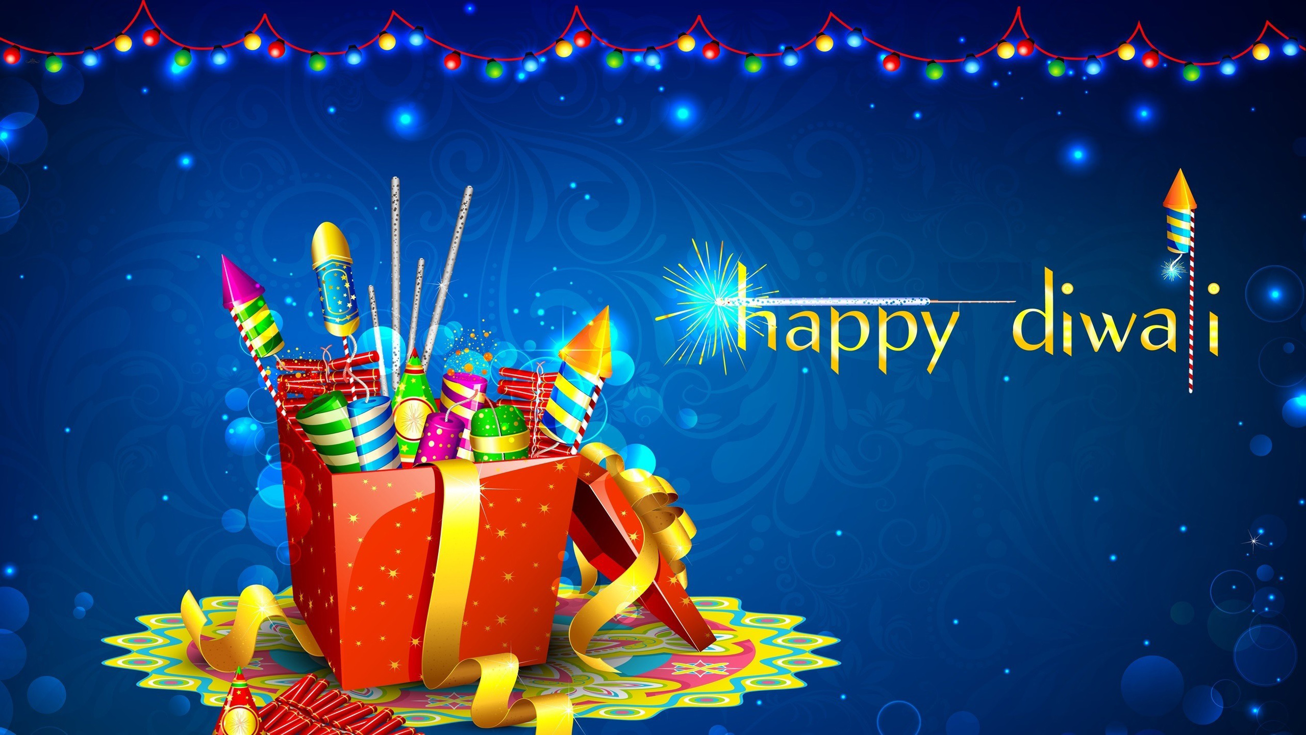 Beautiful Happy Diwali Fireworks Wishes Desktop Hd ...