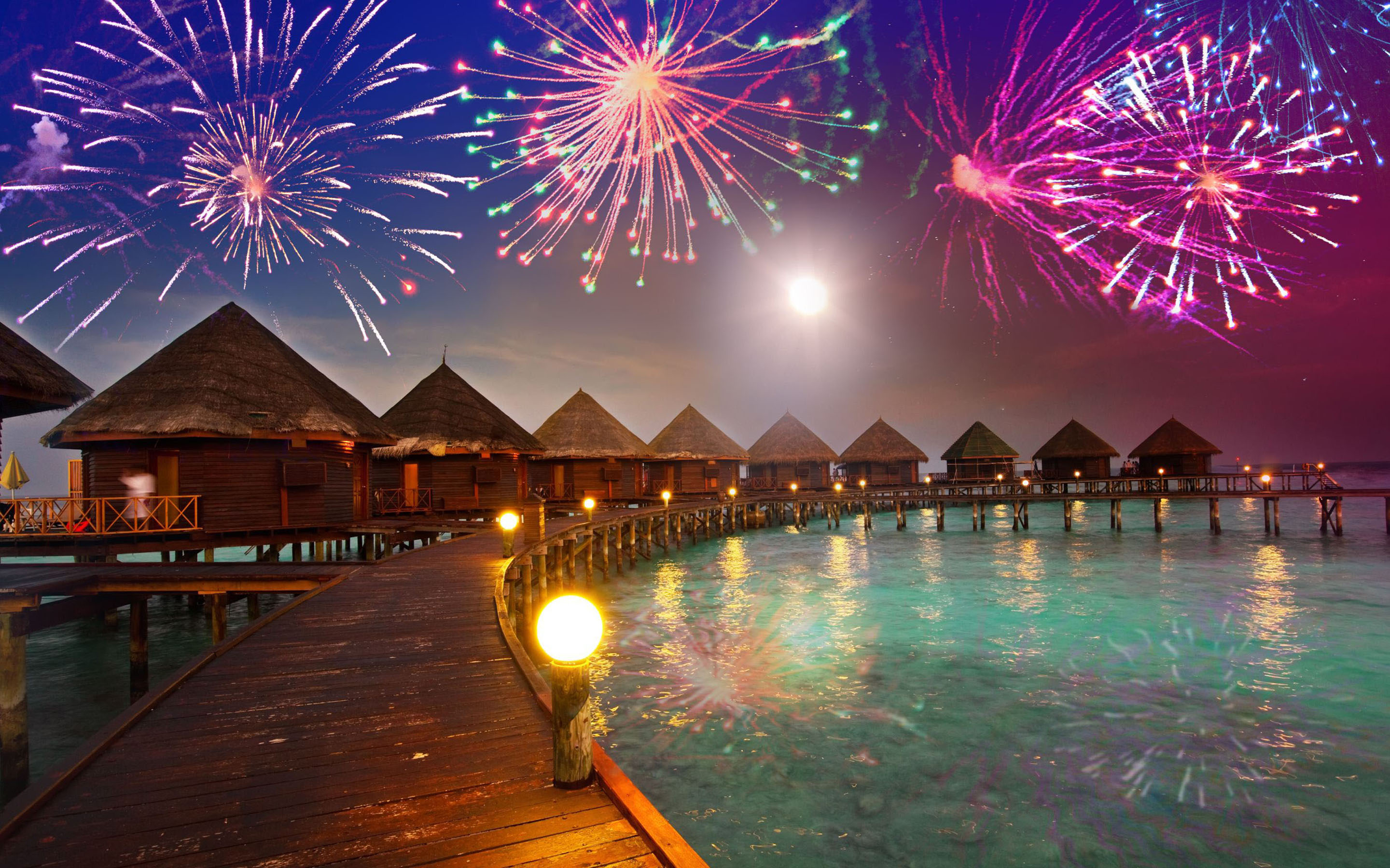 Christmas And New Year In Maldives Hd Desktop Wallpaper For Mobile And